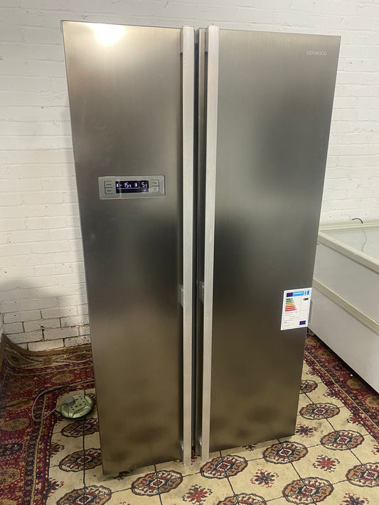 🚐Kenwood Grey Latest Model Double Door American Non Plumb Fridge Freezer For Sale