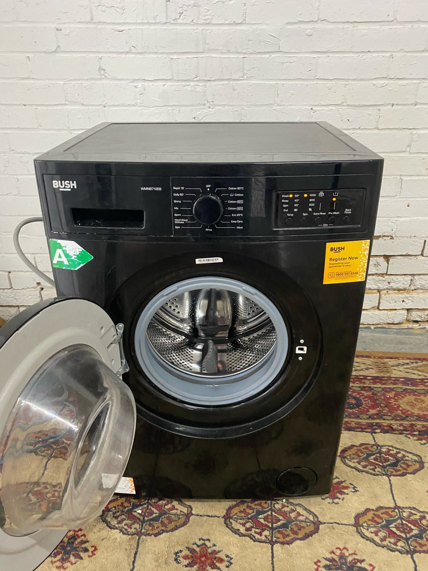 FREE DELIVERY Beautiful Bush 7KG Black A+ Energy Washing Machine For Sale