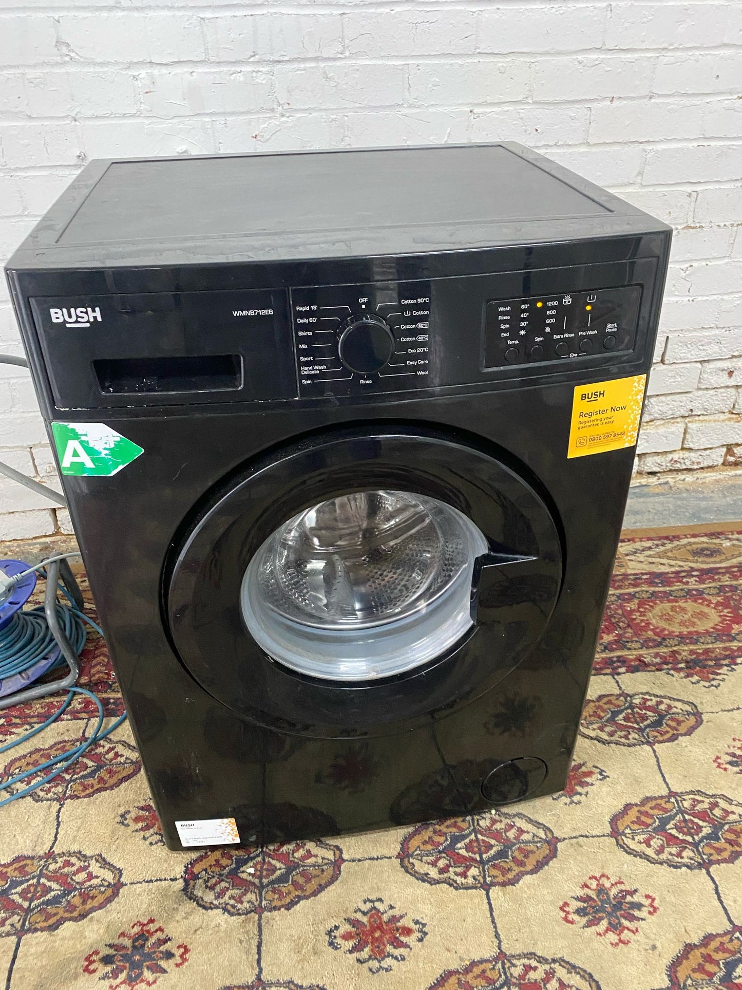 FREE DELIVERY Beautiful Bush 7KG Black A+ Energy Washing Machine For Sale