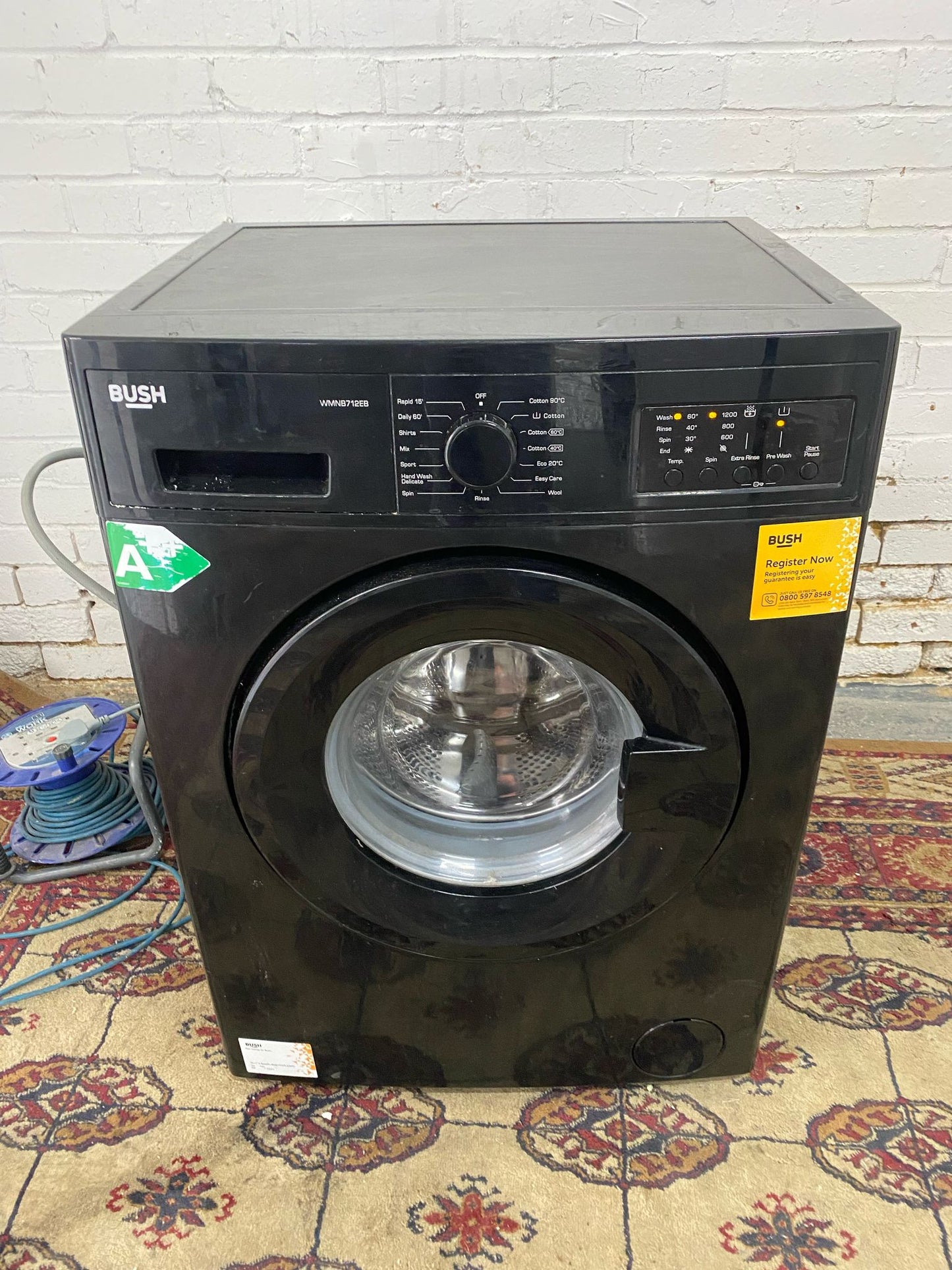 FREE DELIVERY Beautiful Bush 7KG Black A+ Energy Washing Machine For Sale