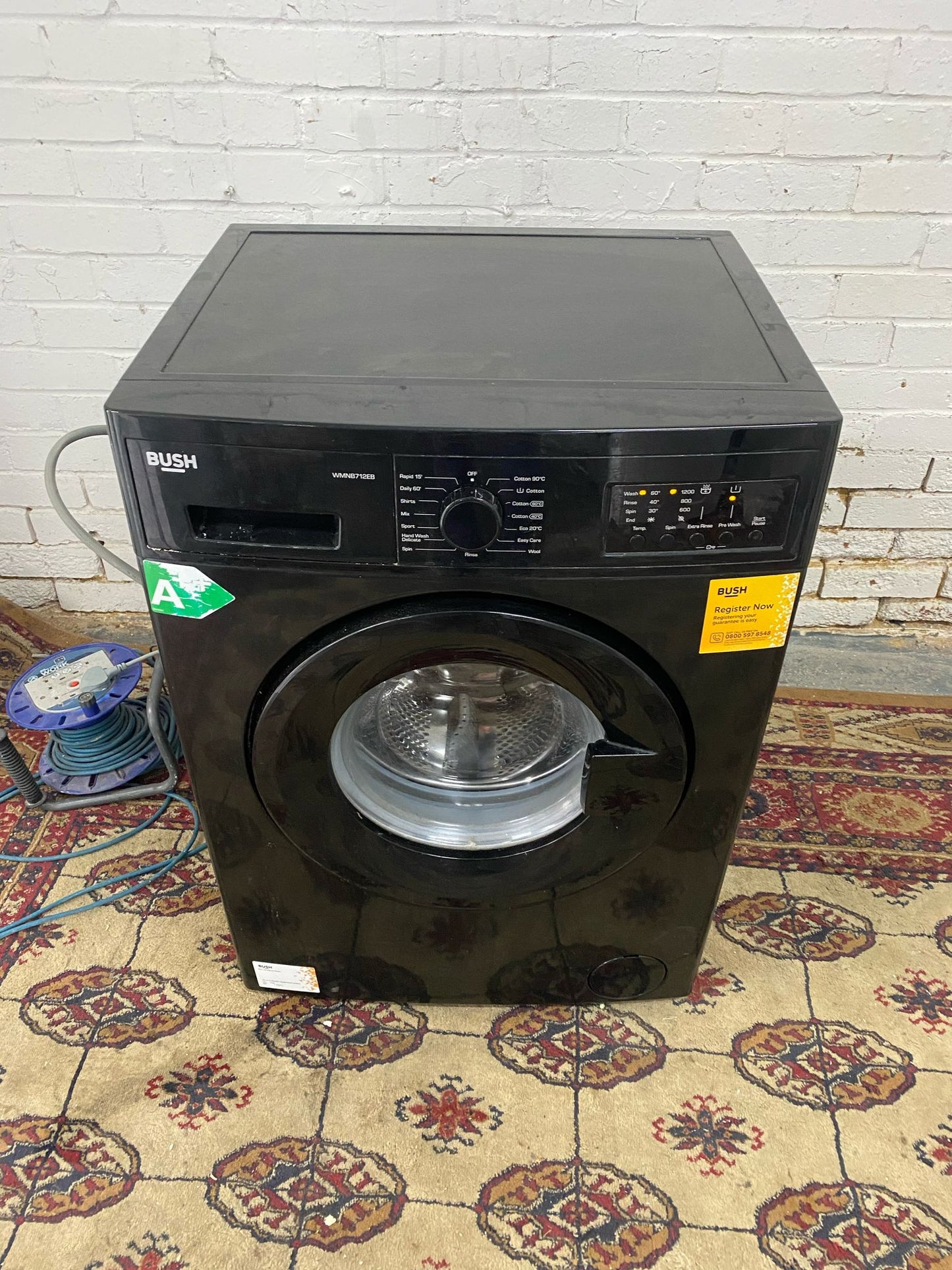 FREE DELIVERY Beautiful Bush 7KG Black A+ Energy Washing Machine For Sale