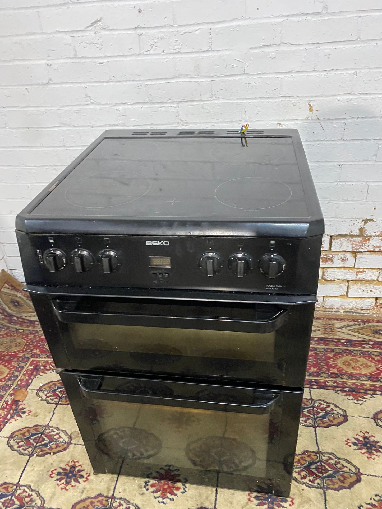 Beko 60CM Black Electric Ceramic Cooker With Dual Oven/Grill For Sale