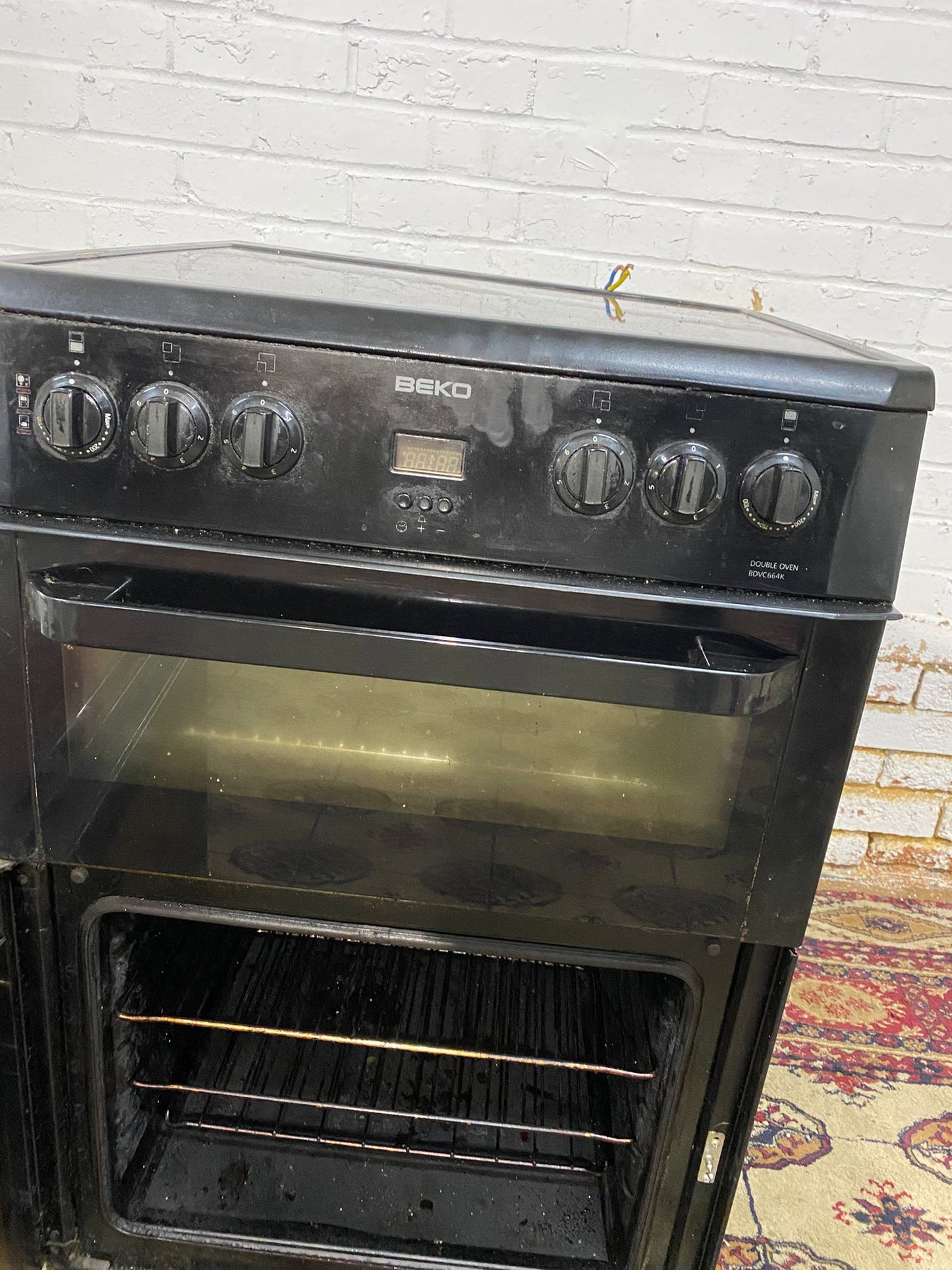 Beko 60CM Black Electric Ceramic Cooker With Dual Oven/Grill For Sale