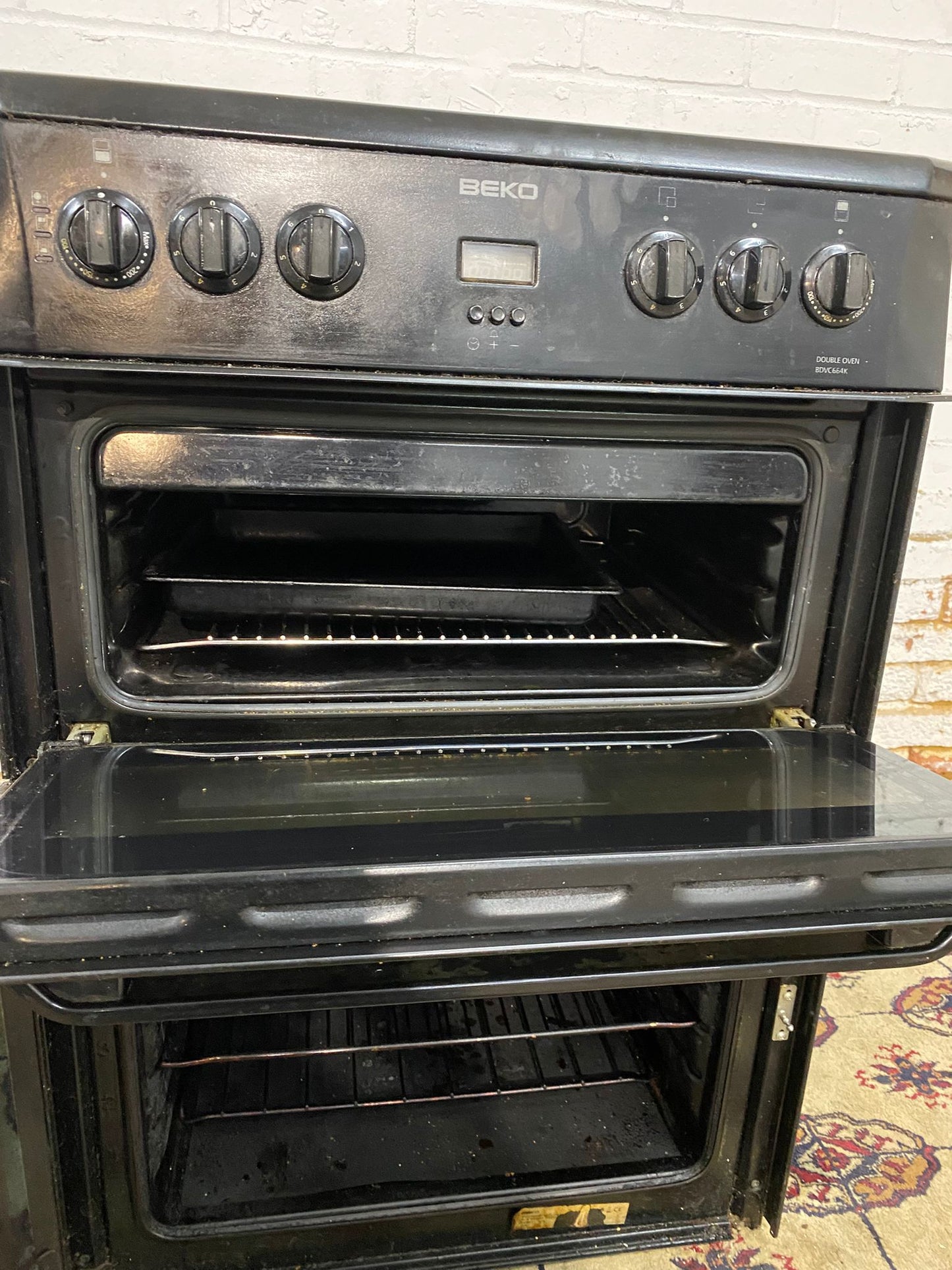 Beko 60CM Black Electric Ceramic Cooker With Dual Oven/Grill For Sale