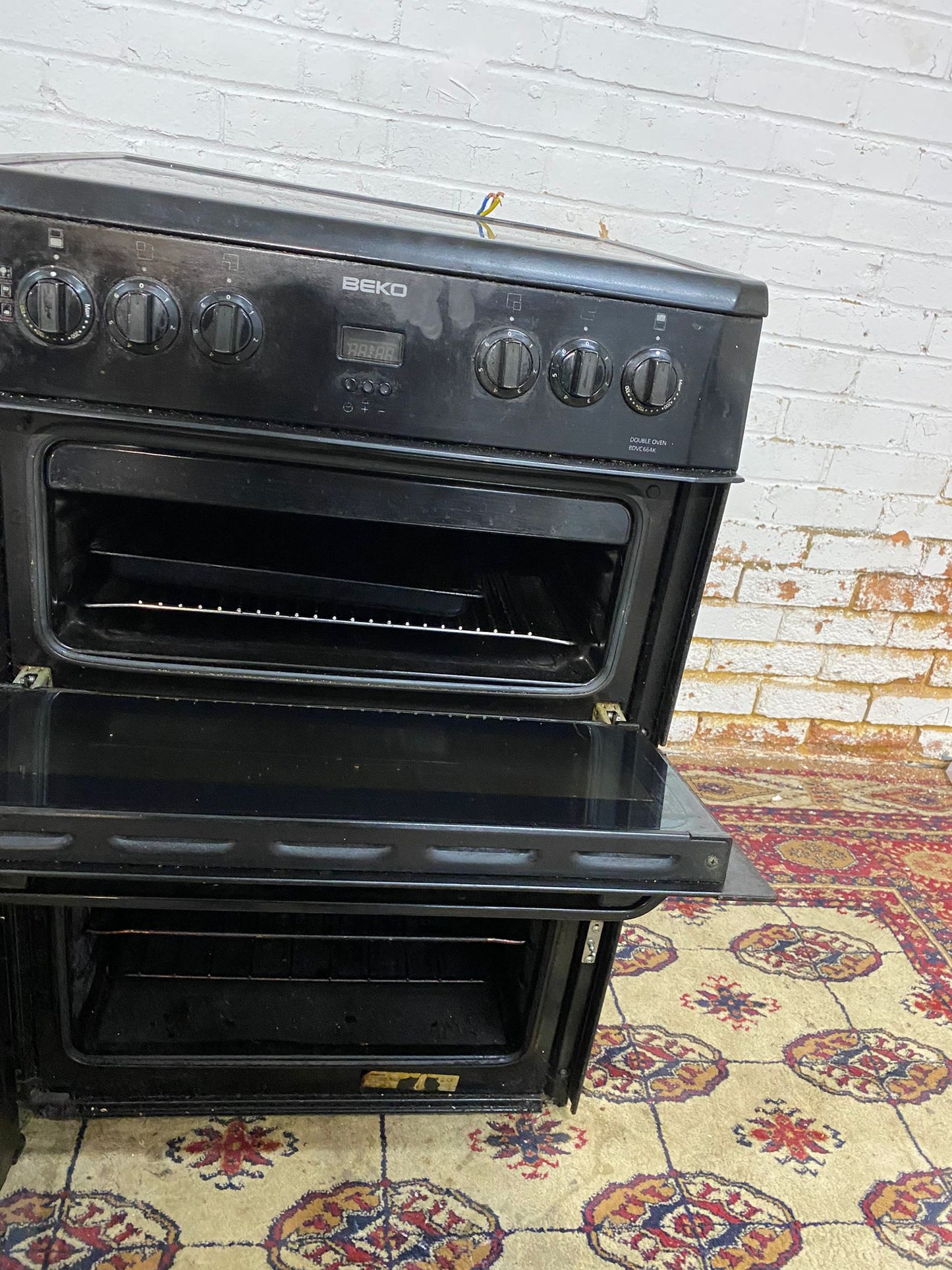Beko 60CM Black Electric Ceramic Cooker With Dual Oven/Grill For Sale