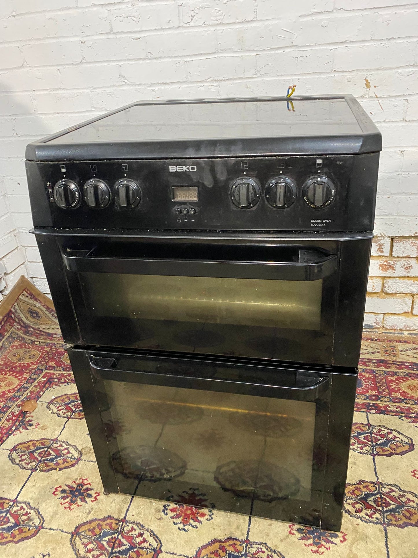 Beko 60CM Black Electric Ceramic Cooker With Dual Oven/Grill For Sale