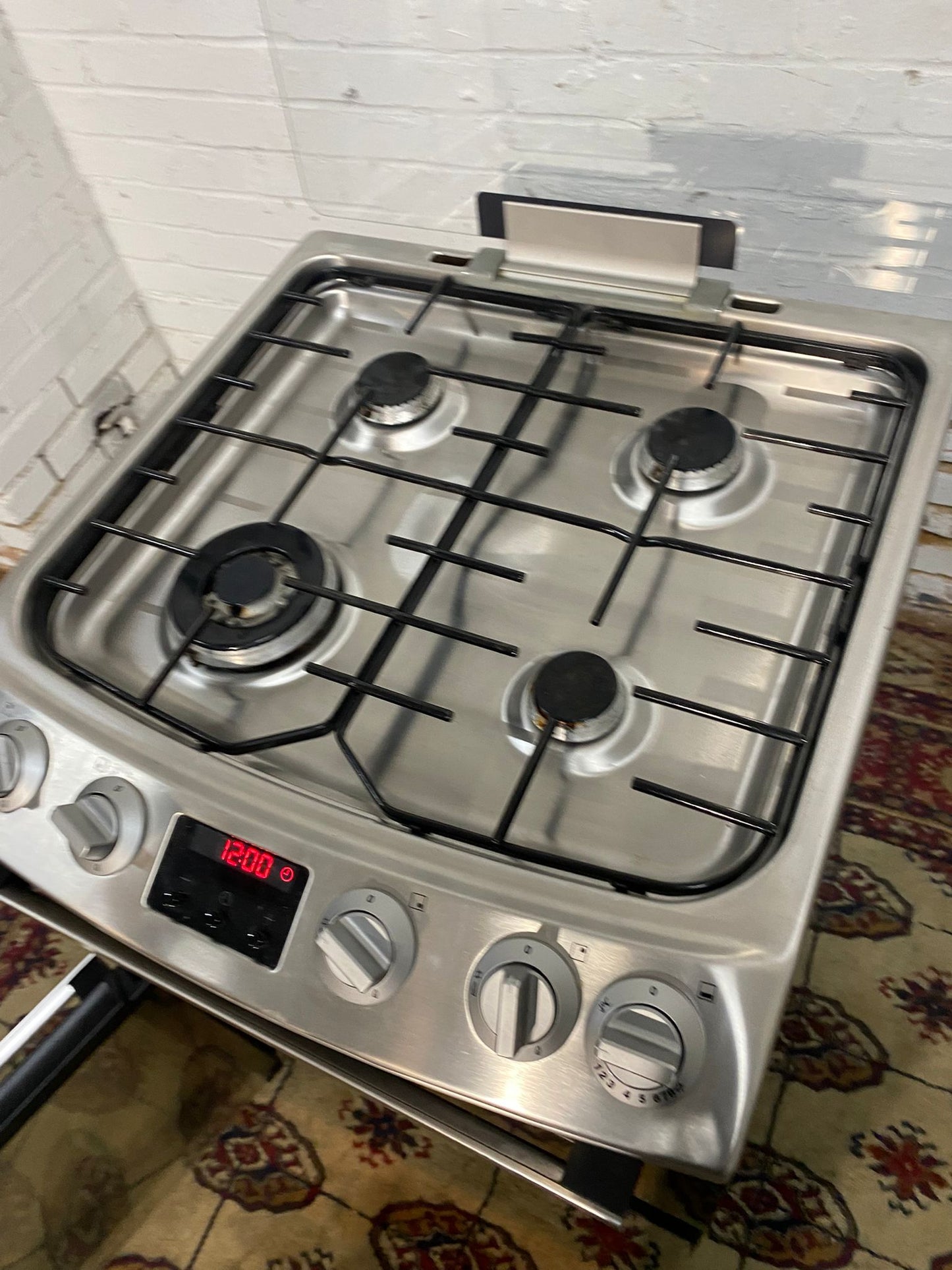 🚚Beautiful Zanussi 60CM Stainless Steel Gas Cooker With Oven/Grill For Sale