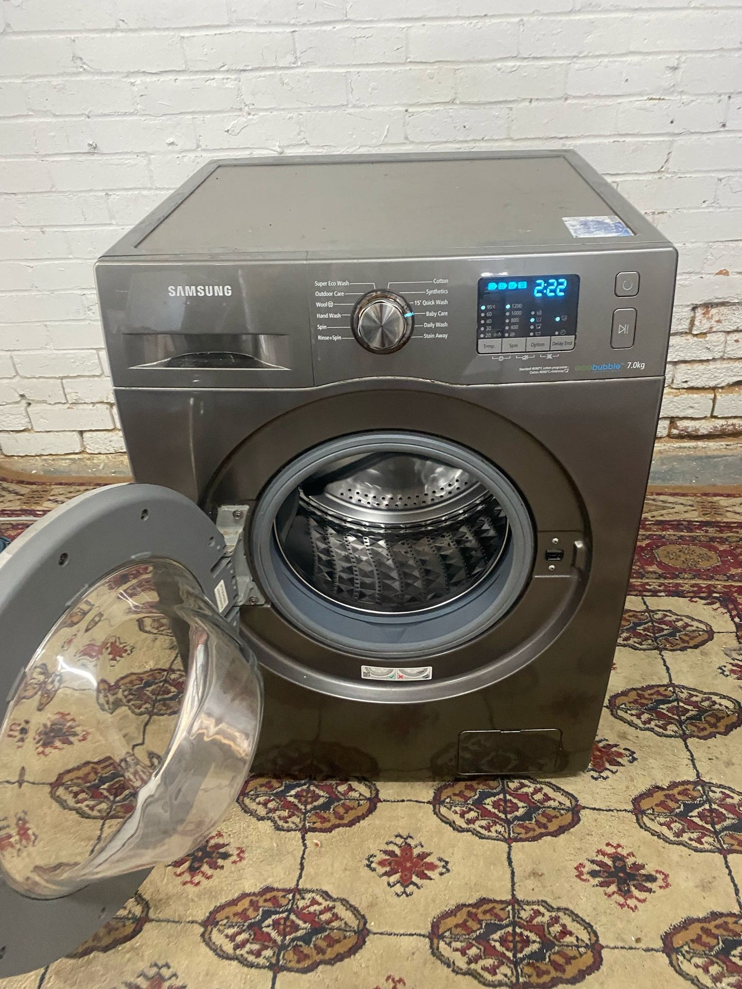 🚚Samsung 7KG Washing Machine With Silver Ring Door For Sale