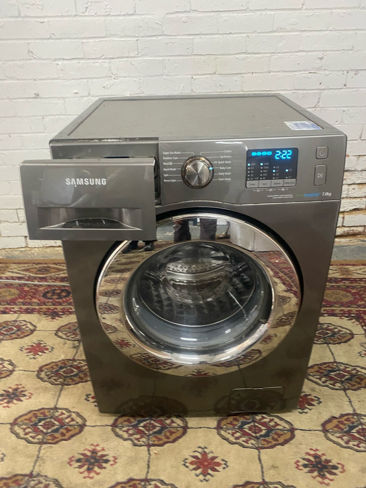 🚚Samsung 7KG Washing Machine With Silver Ring Door For Sale
