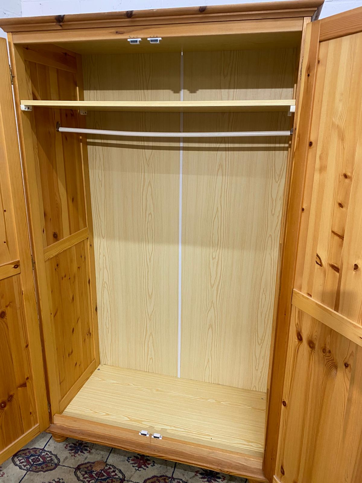 🚚Beautiful Assembled Two Doors Pine Wardrobe For Sale