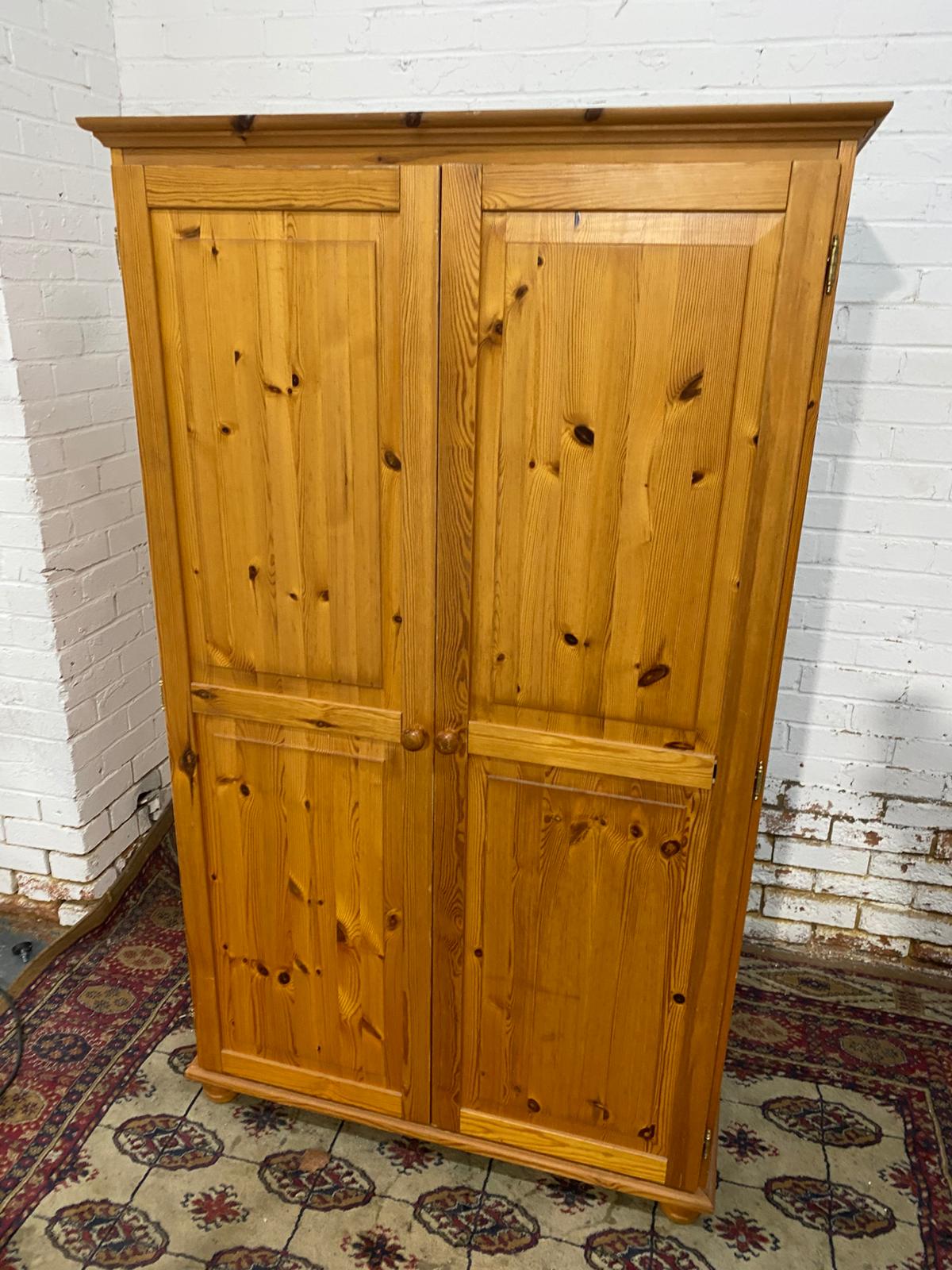 🚚Beautiful Assembled Two Doors Pine Wardrobe For Sale