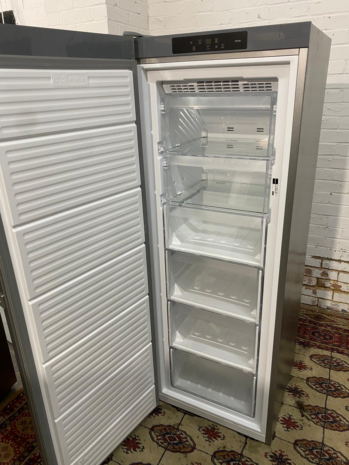 Hotpoint Tall Grey Frost Free Standing Freezer