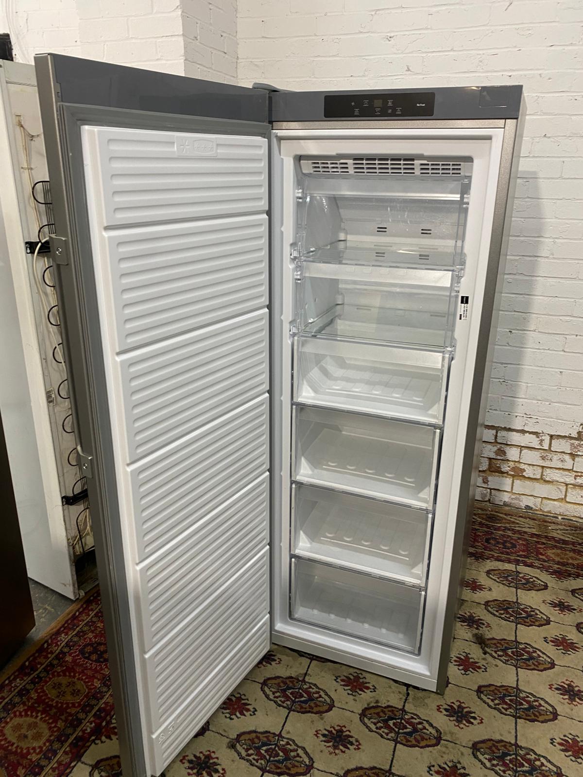 Hotpoint Tall Grey Frost Free Standing Freezer