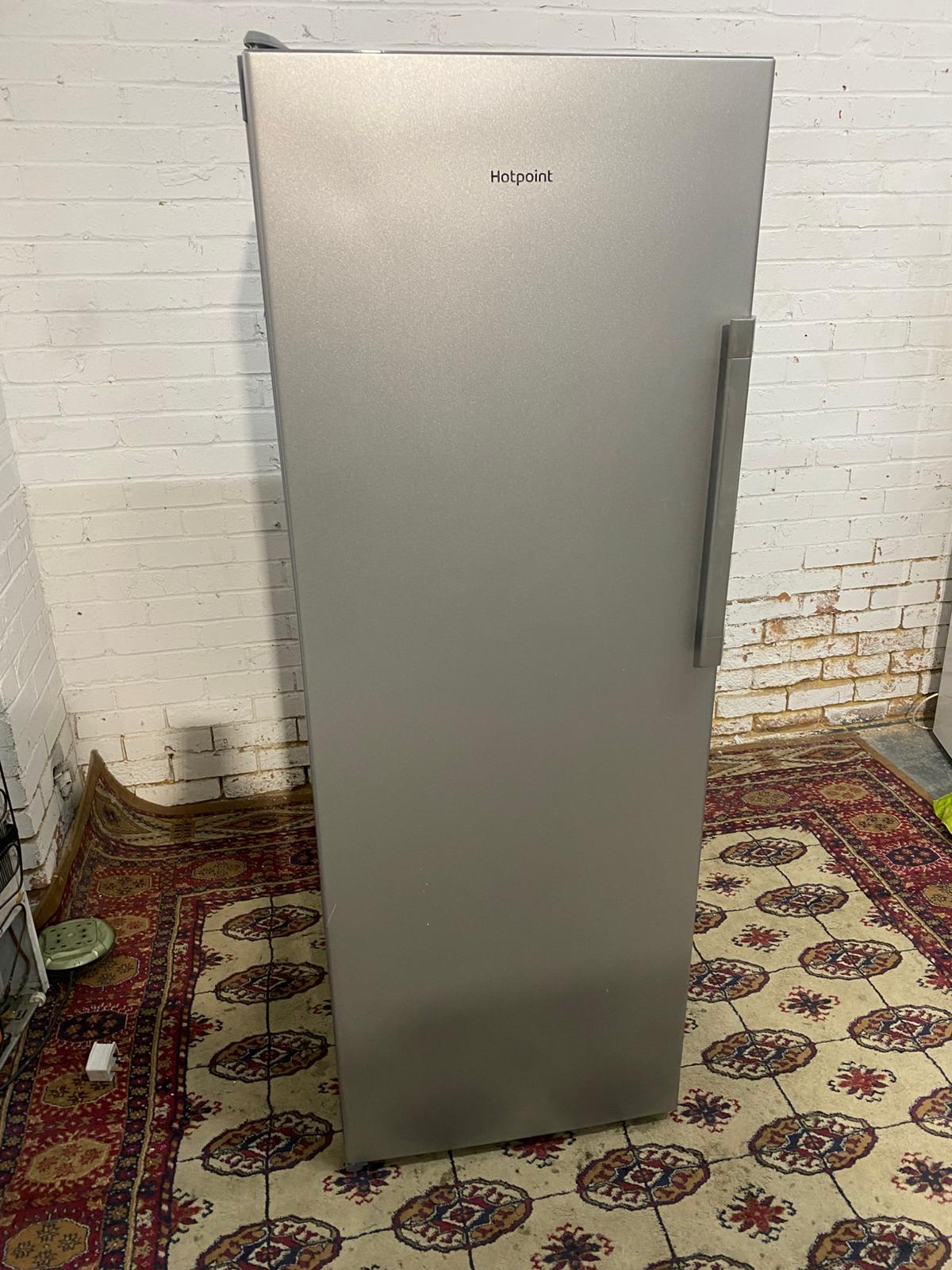 Hotpoint Tall Grey Frost Free Standing Freezer