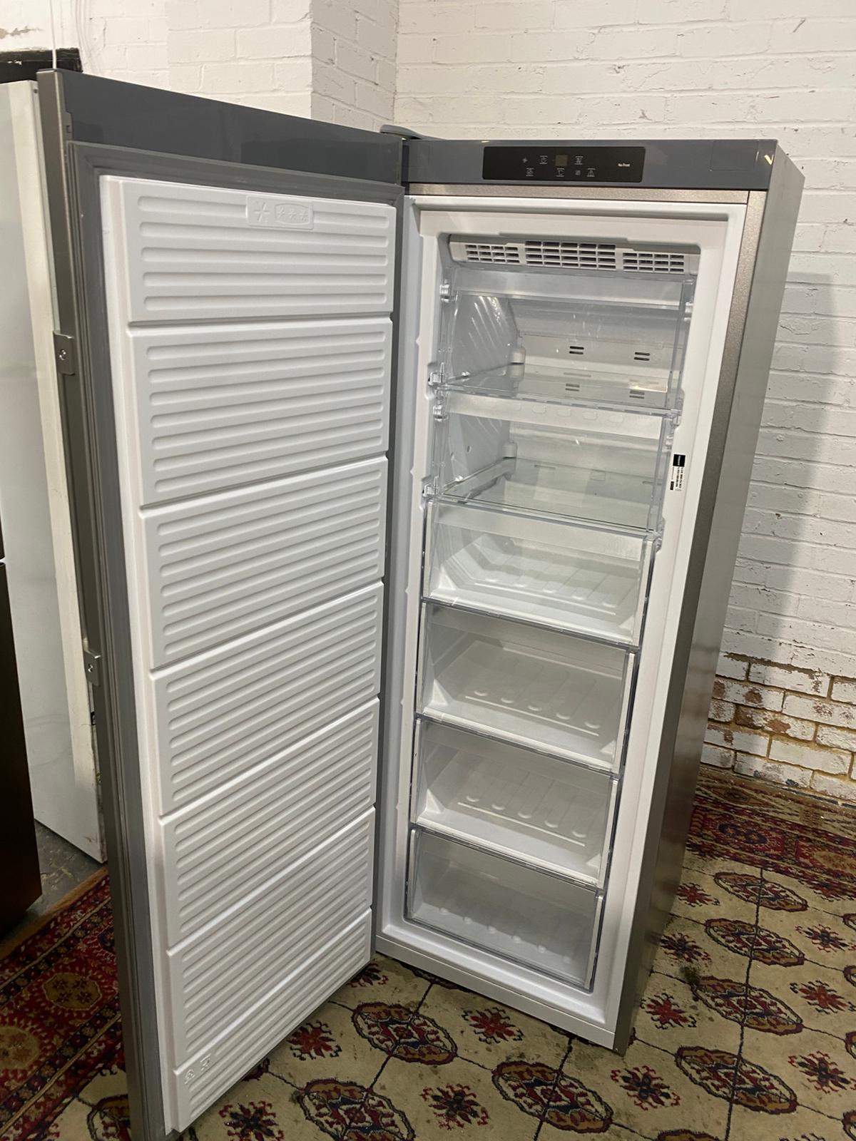 Hotpoint Tall Grey Frost Free Standing Freezer