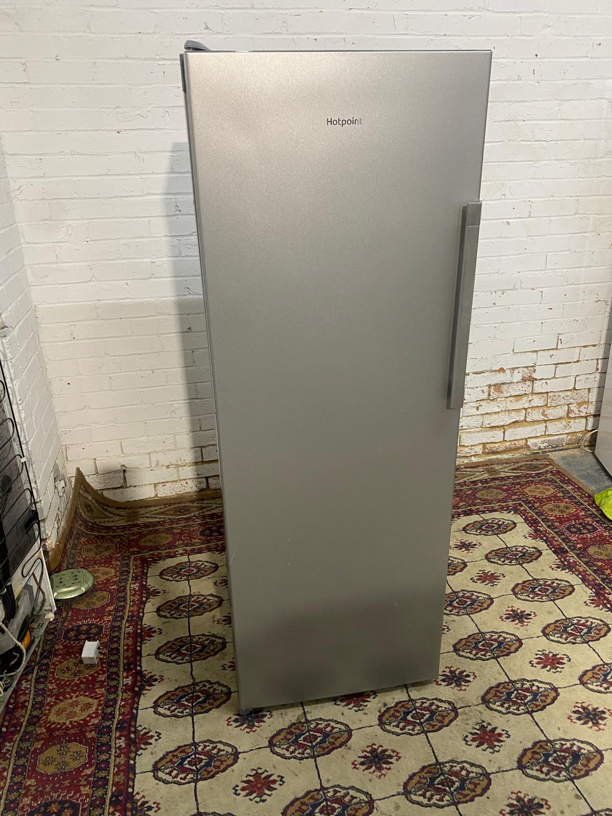 Hotpoint Tall Grey Frost Free Standing Freezer