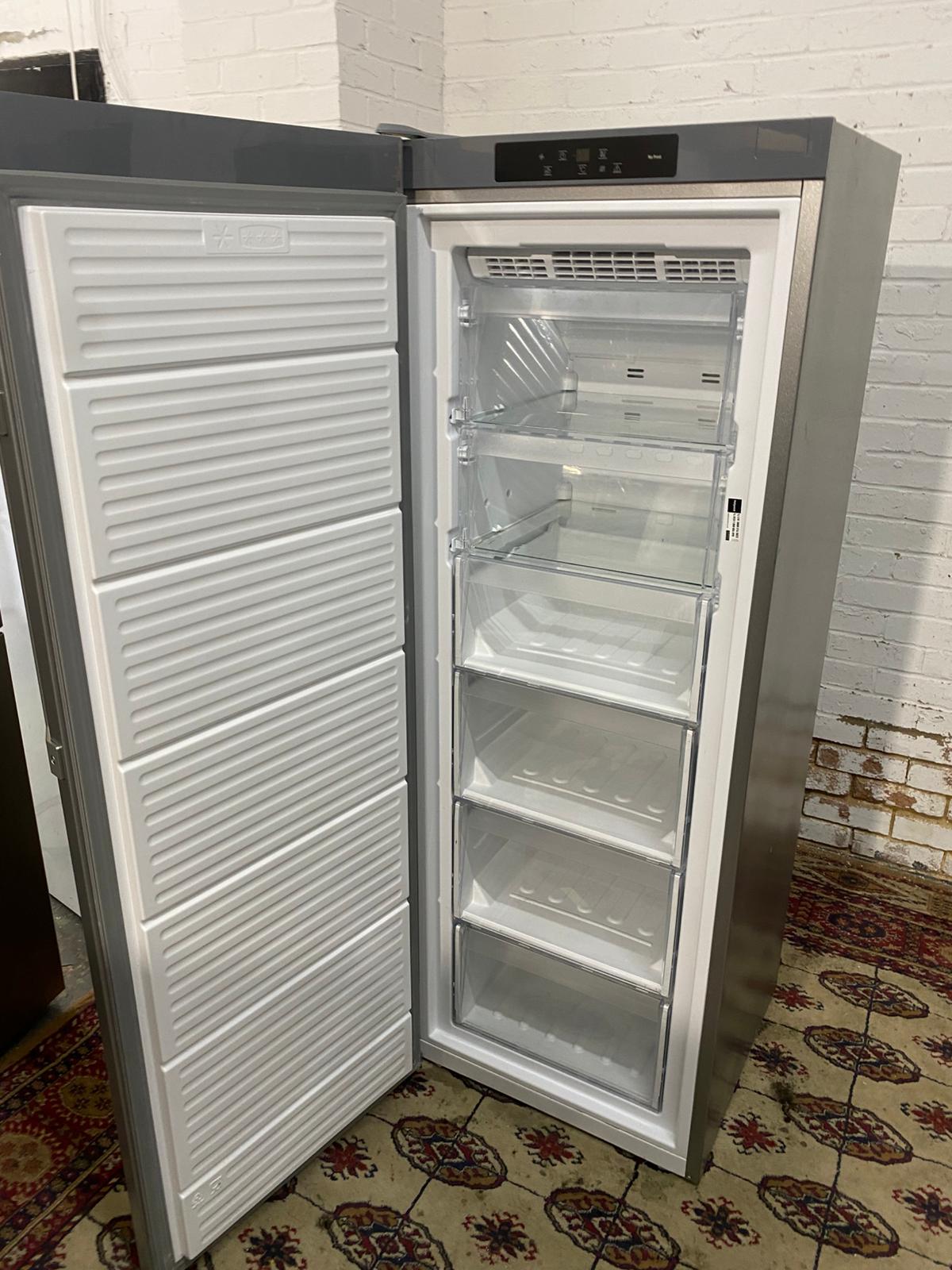 Hotpoint Tall Grey Frost Free Standing Freezer
