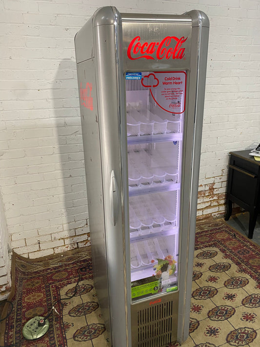 🚐🚐Beautiful Coca Cola Slim Commercial Standing Drinks Fridge For Sale