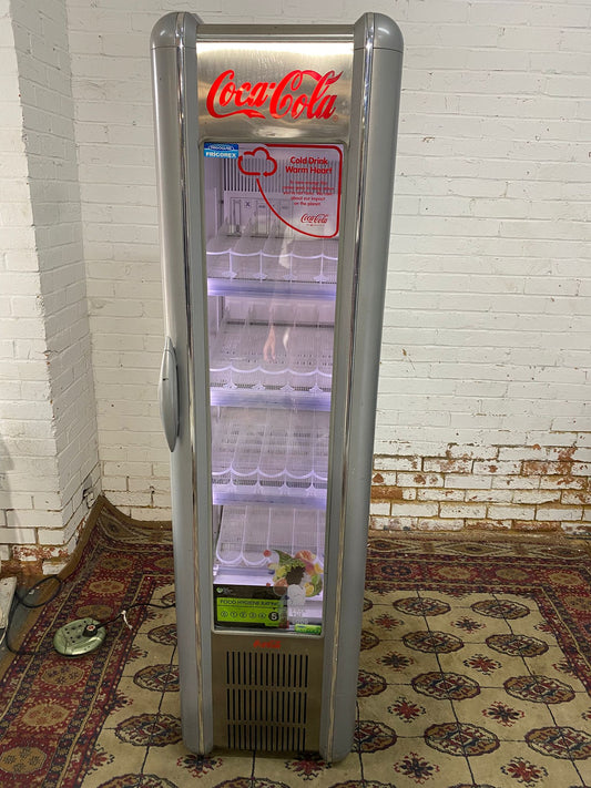 🚐🚐Beautiful Coca Cola Slim Commercial Standing Drinks Fridge For Sale