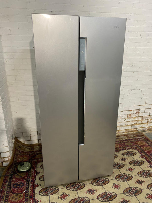 Beautiful Haier Grey American Double Door Fridge Freezer For Sale
