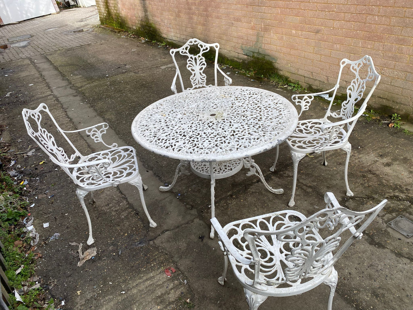 ✅🚐🚐Beautiful Garden Set Patio Large Round Table With 4 Chairs