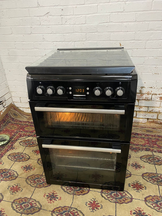 🚚BlomBerg 60CM Black Gas Cooker With Oven/Grill For Sale Works With Lighter