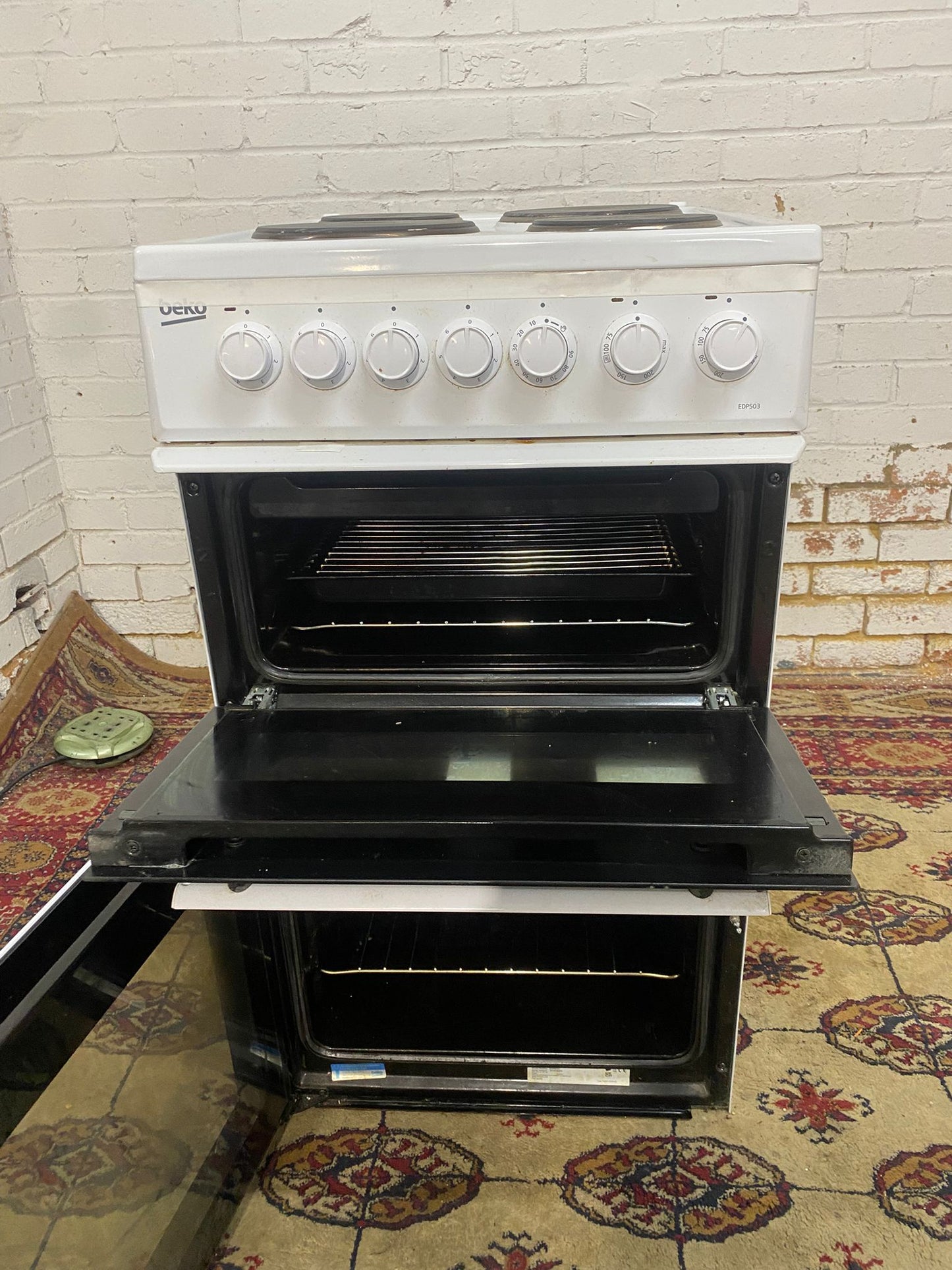 🚚Beautiful 50 CM Beko White Electric Cooker Oven/Grill For Sale