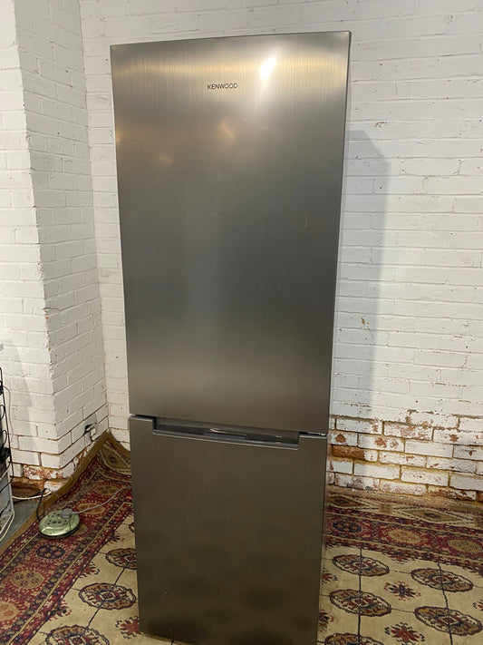 🚚Beautiful 185CM Tall Kenwood Grey/Silver Fridge Freezer For Sale