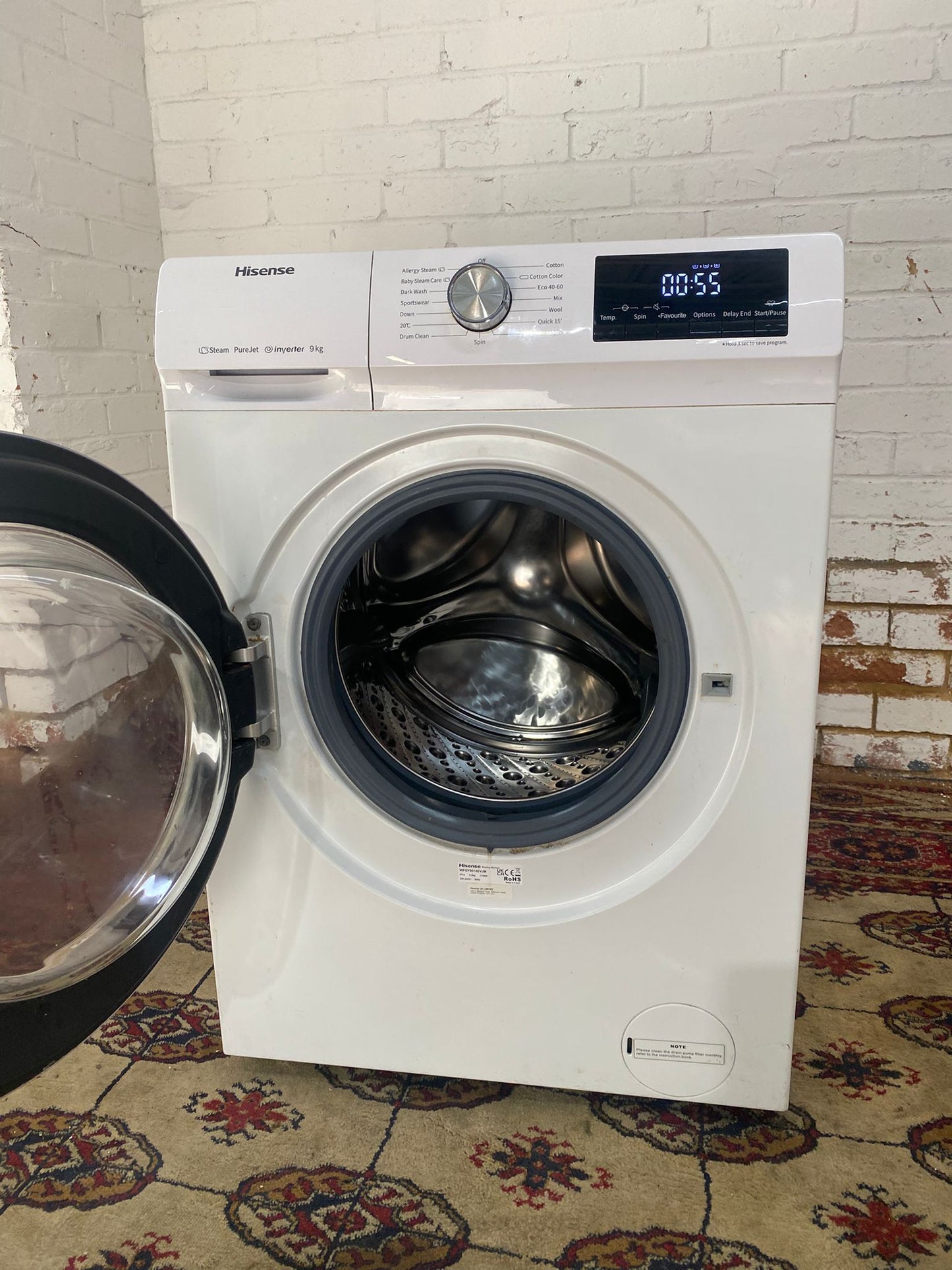 FREE DELIVERY Beautiful Latest Model Hisense Large Drum 9KG Washing Machine
