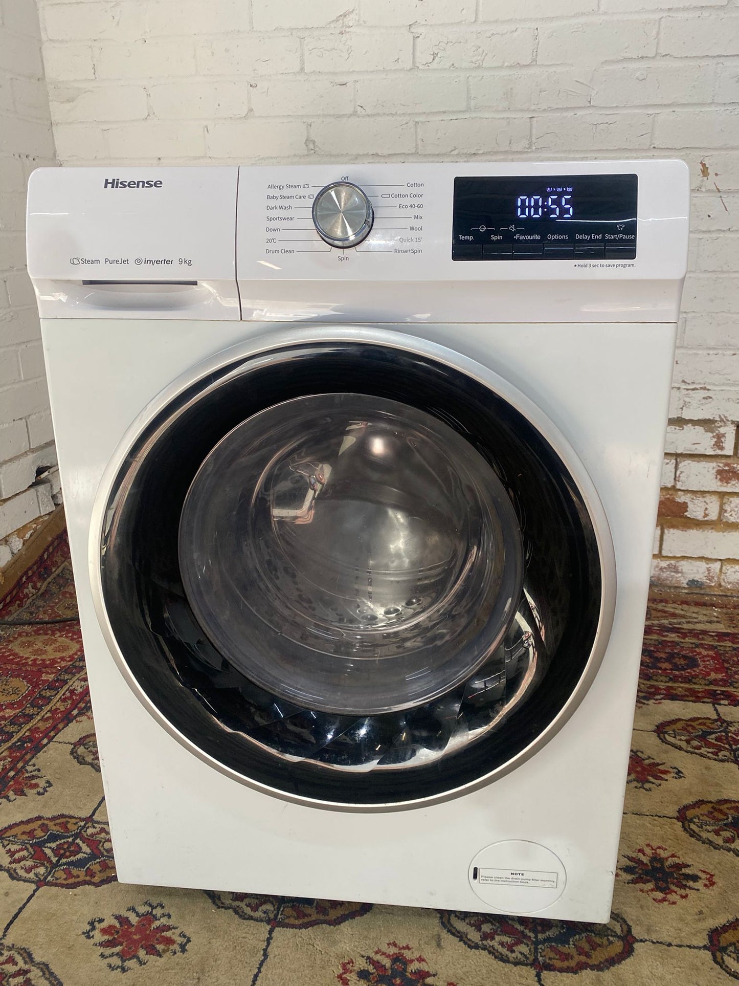 FREE DELIVERY Beautiful Latest Model Hisense Large Drum 9KG Washing Machine