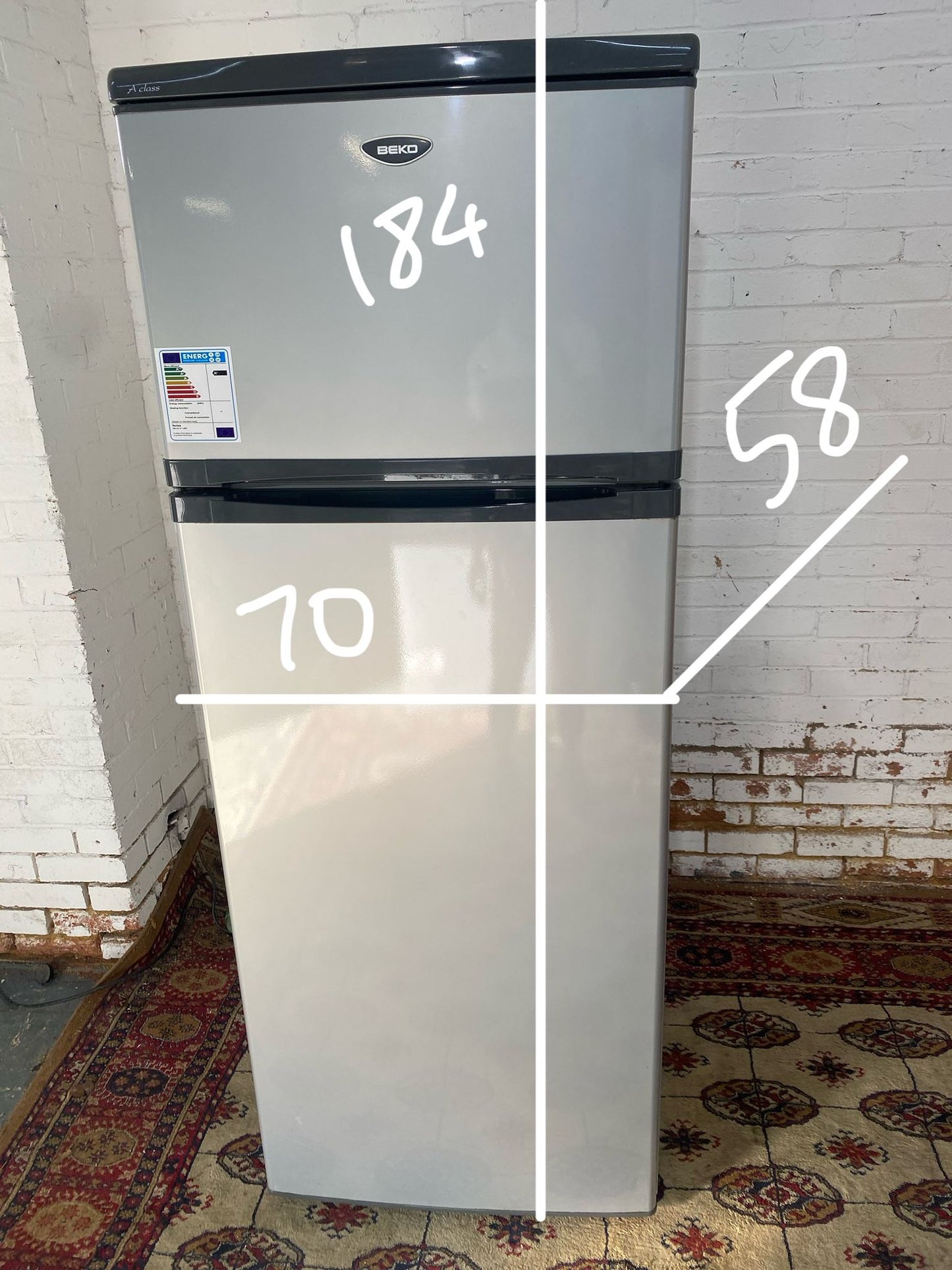 🚚Beko 70 CM Fridge & Freezer On Top