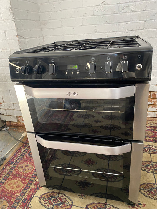 🚐🚐Belling 60CM Black Gas Cooker With Dual Oven/Grill For Sale
