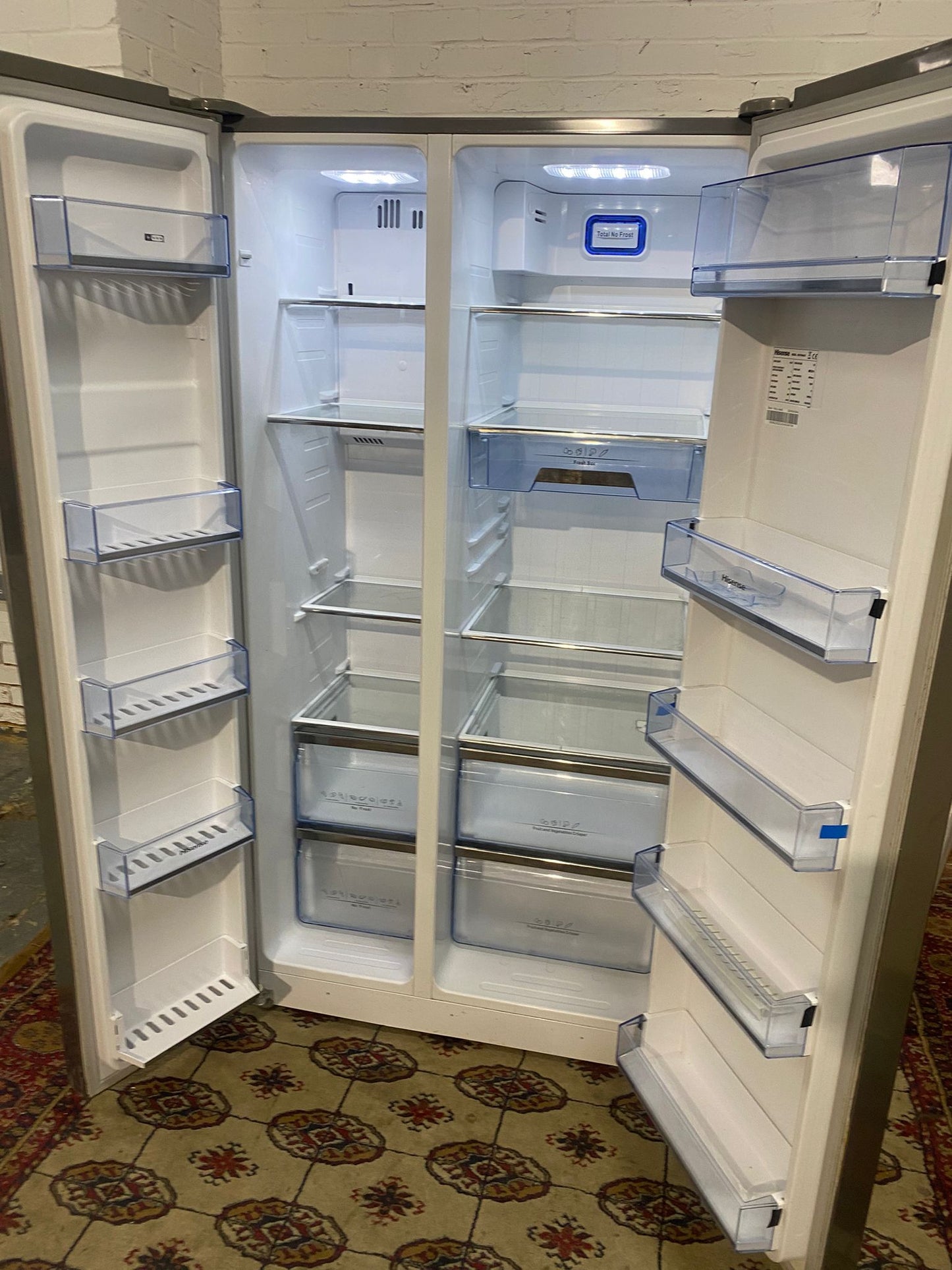 🚚Beautiful Hisense NonPlumb American Fridge Freezer