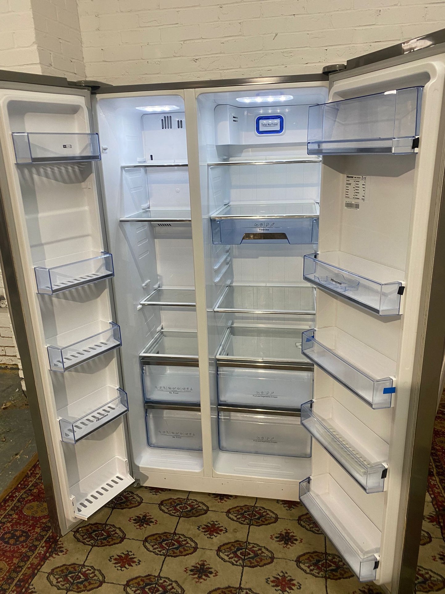 🚚Beautiful Hisense NonPlumb American Fridge Freezer