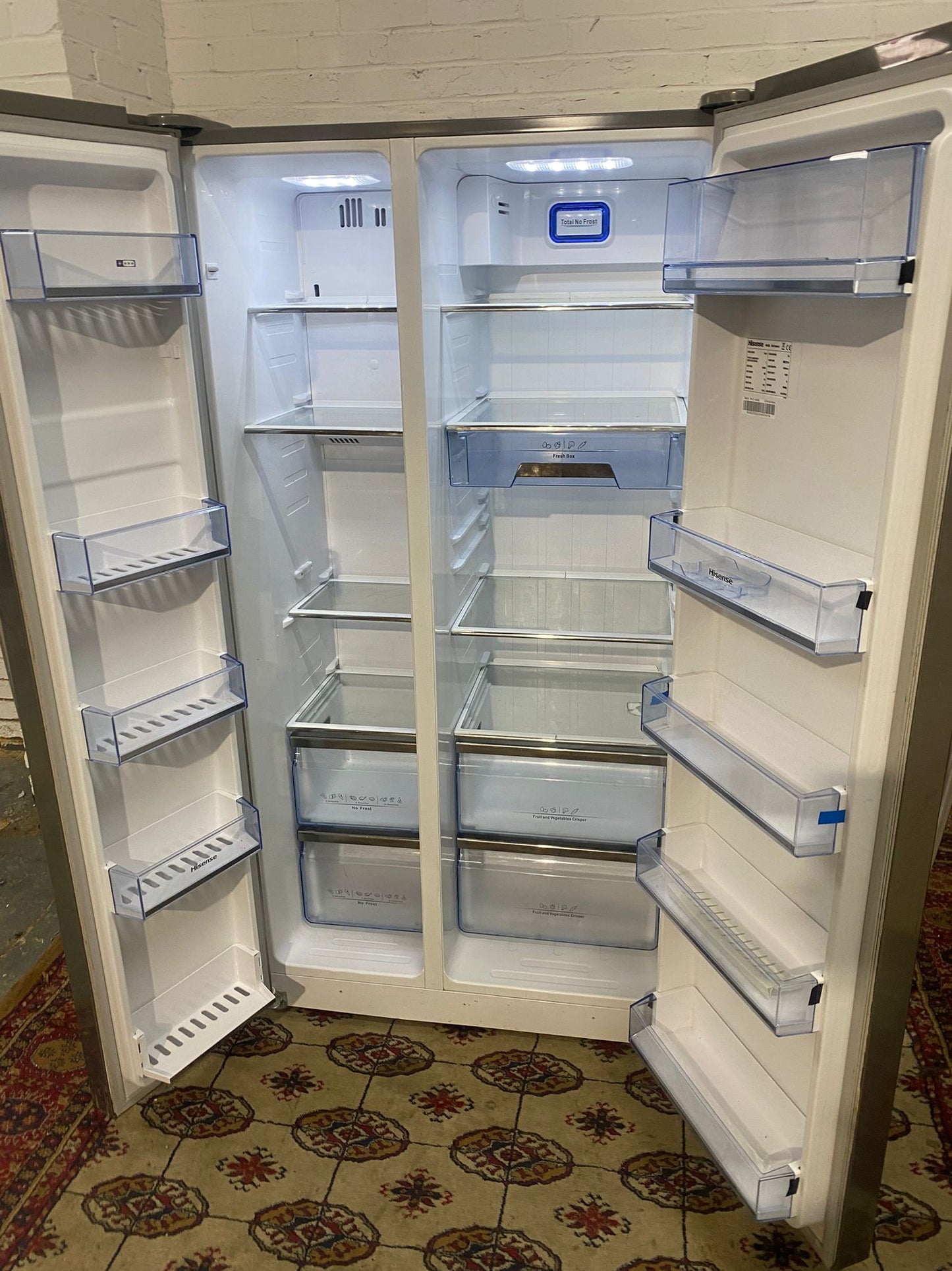 🚚Beautiful Hisense NonPlumb American Fridge Freezer