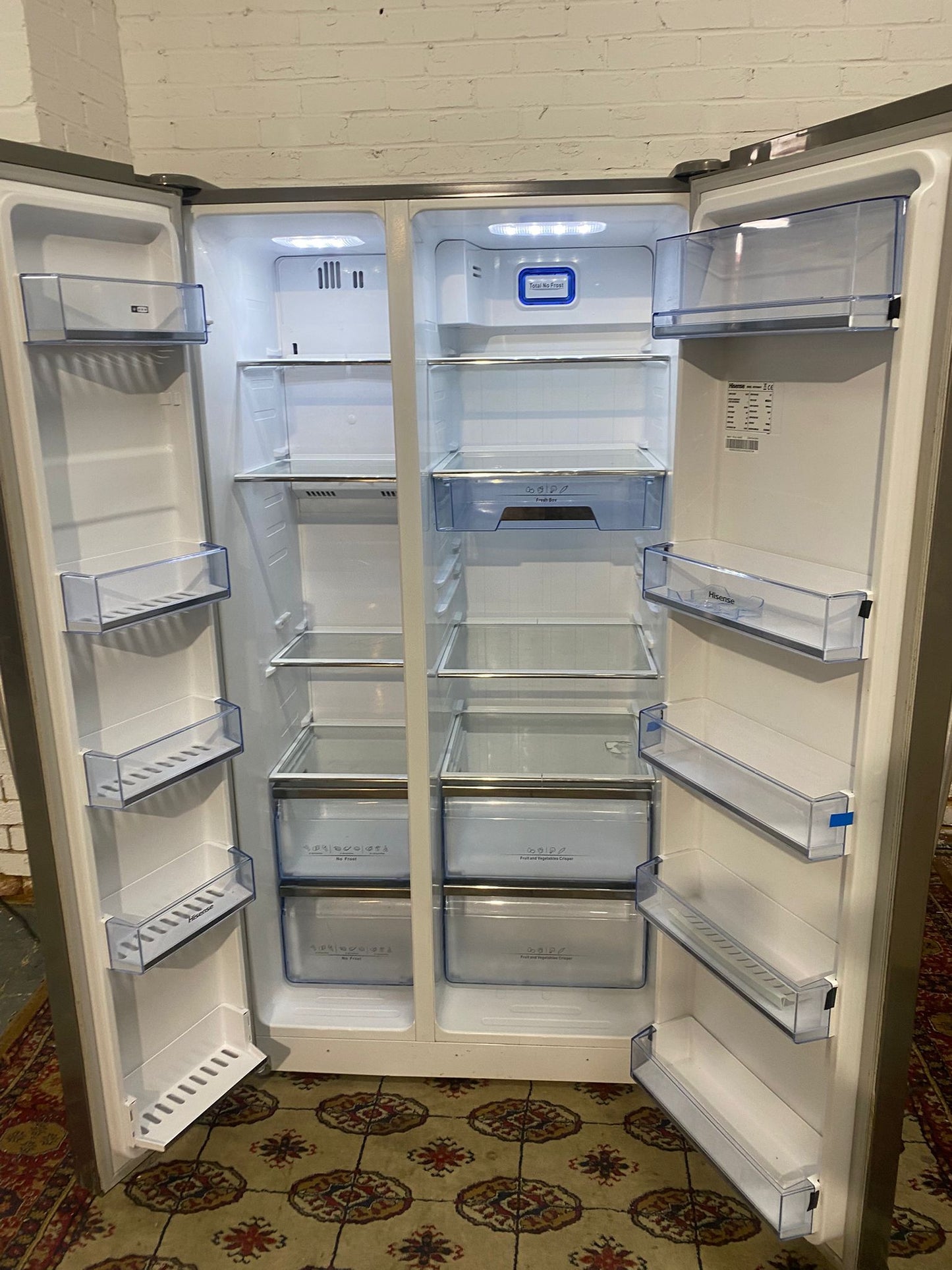 🚚Beautiful Hisense NonPlumb American Fridge Freezer