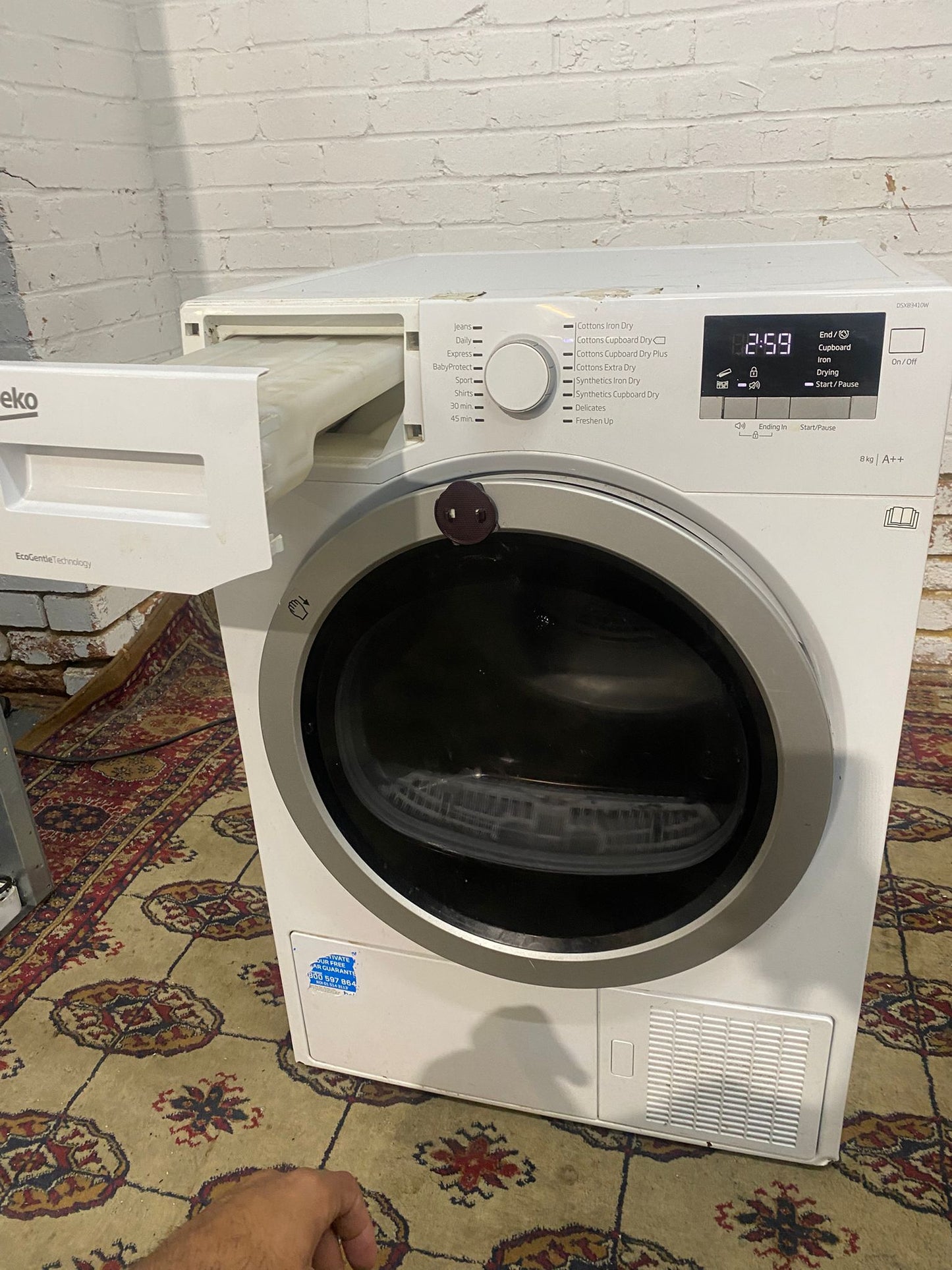 Beautiful Beko 8KG Glass Door Condenser Dryer With HeatPump For Sale
