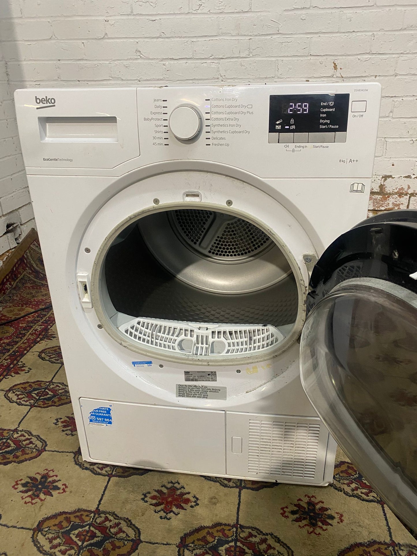 Beautiful Beko 8KG Glass Door Condenser Dryer With HeatPump For Sale