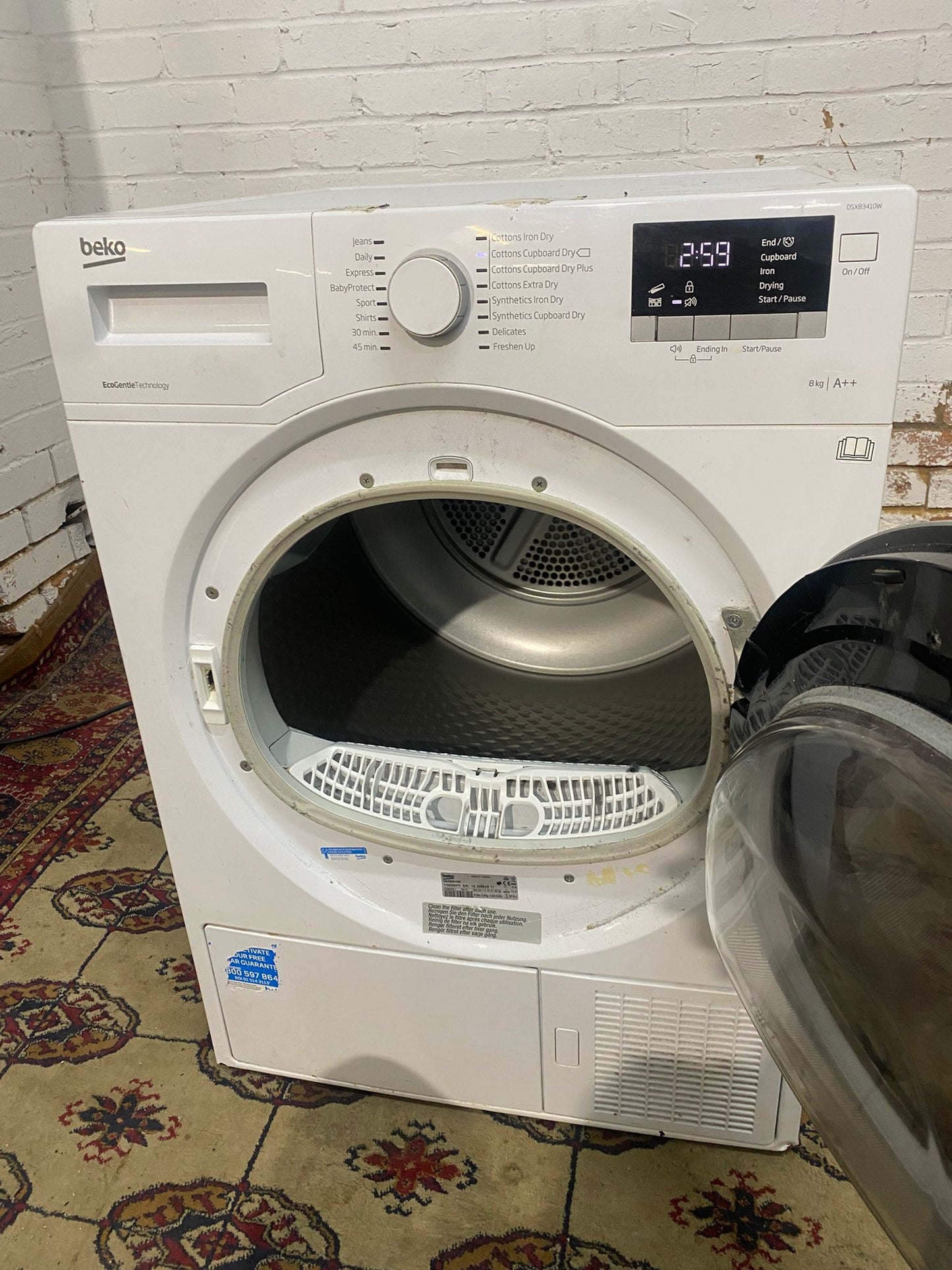 Beautiful Beko 8KG Glass Door Condenser Dryer With HeatPump For Sale