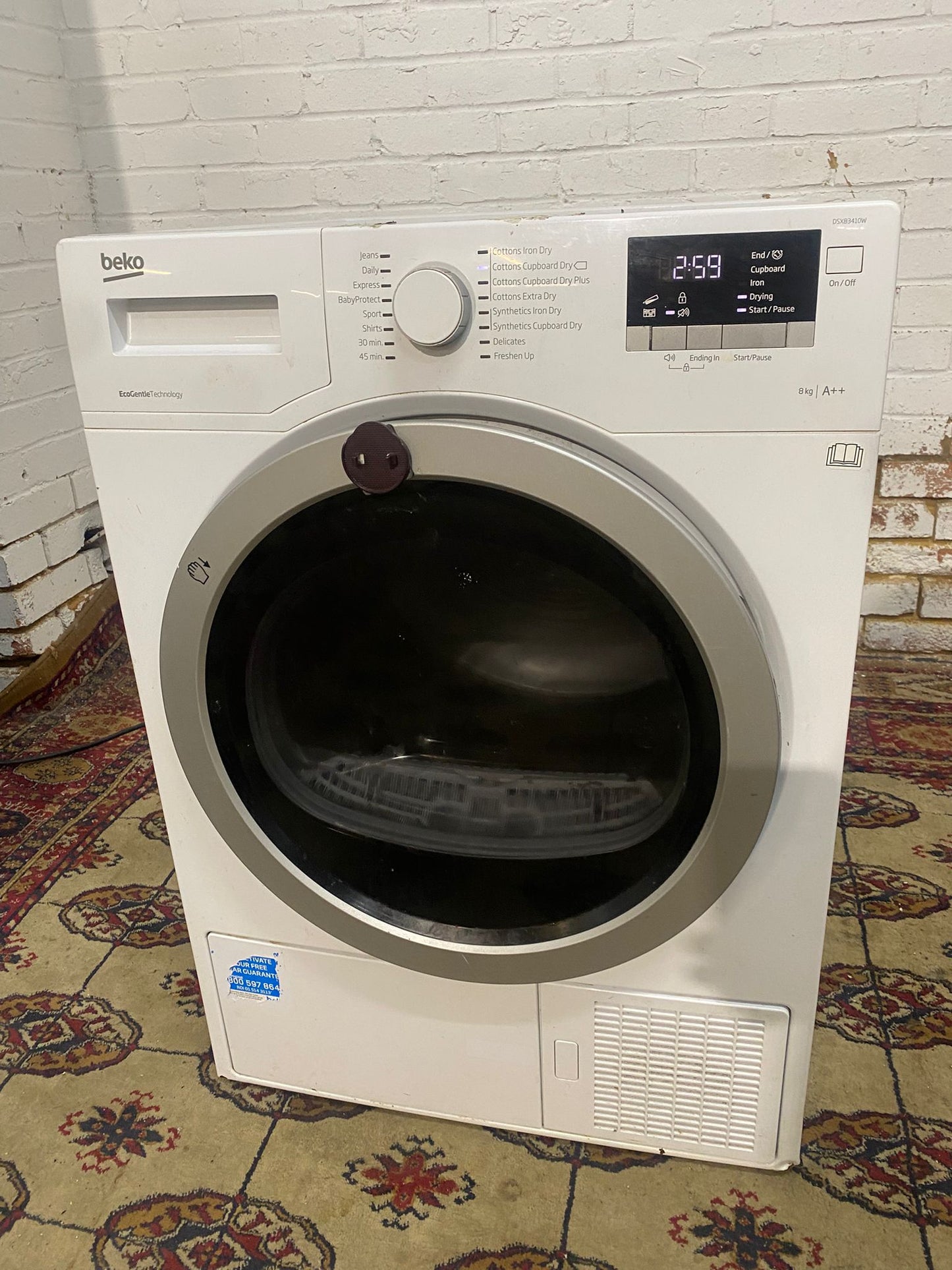 Beautiful Beko 8KG Glass Door Condenser Dryer With HeatPump For Sale