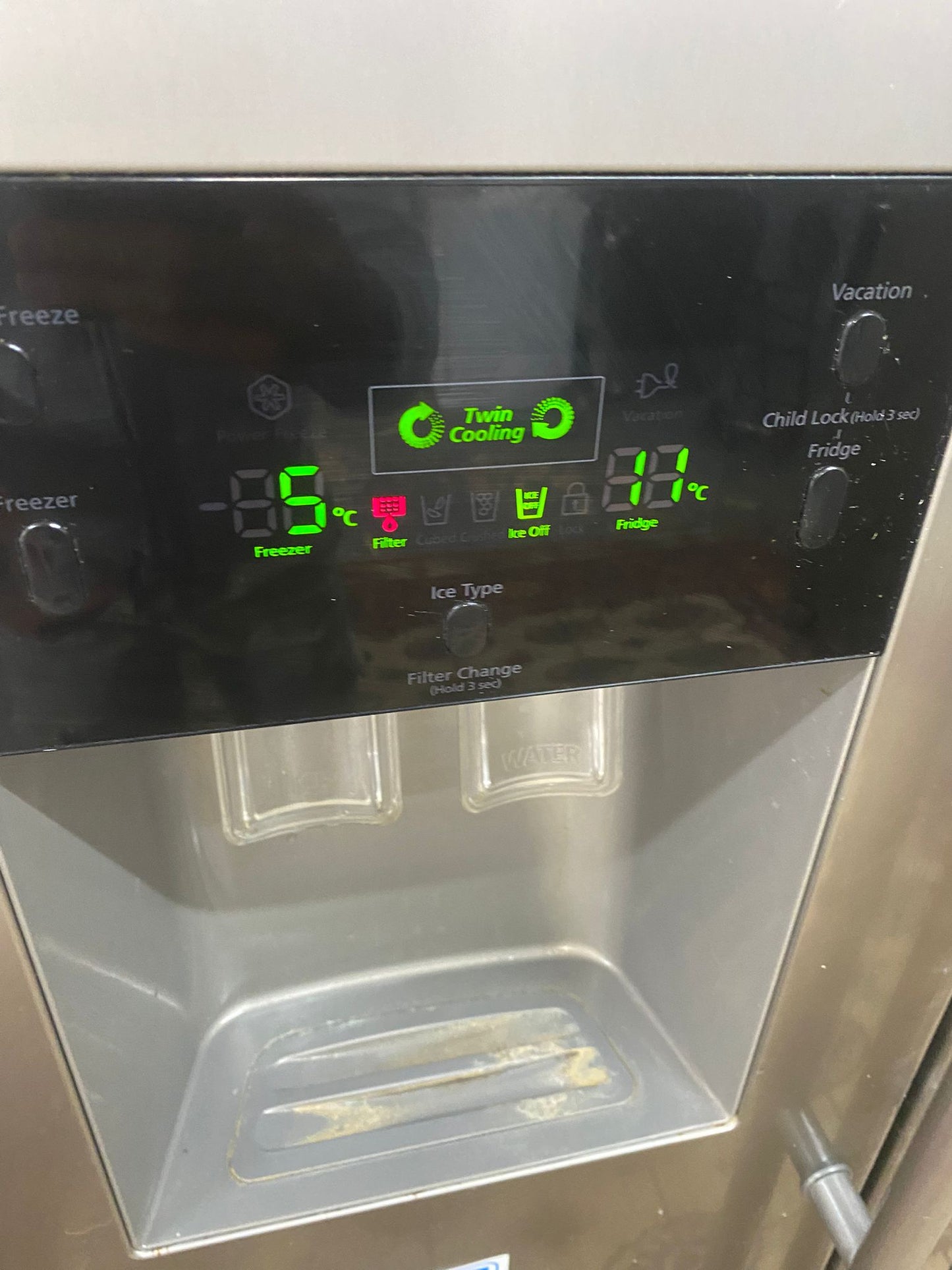 🚚Beautiful Samsung Stainless Steel Double Door 90CM Wide Frost Free Plumb In American Fridge Freezer For Sale