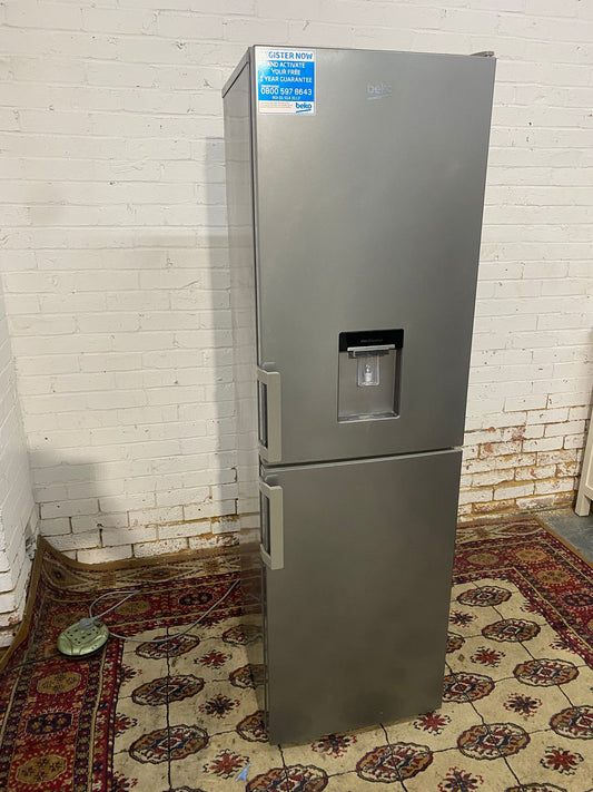 Beko Grey With Water Dispenser Fridge Freezer For Sale Good Condition