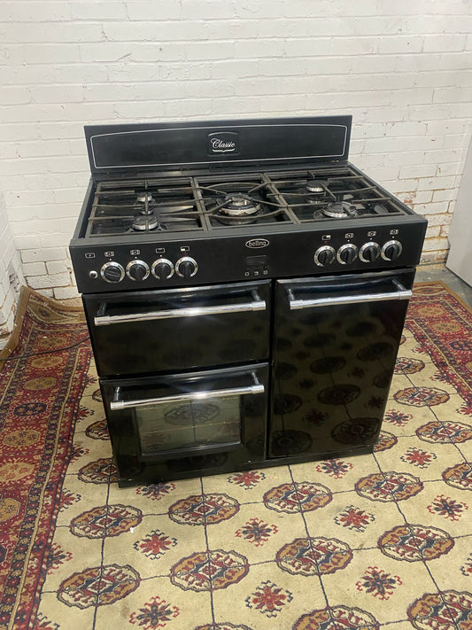 Belling Classic Model 90 CM In Black With Double Oven/Grill