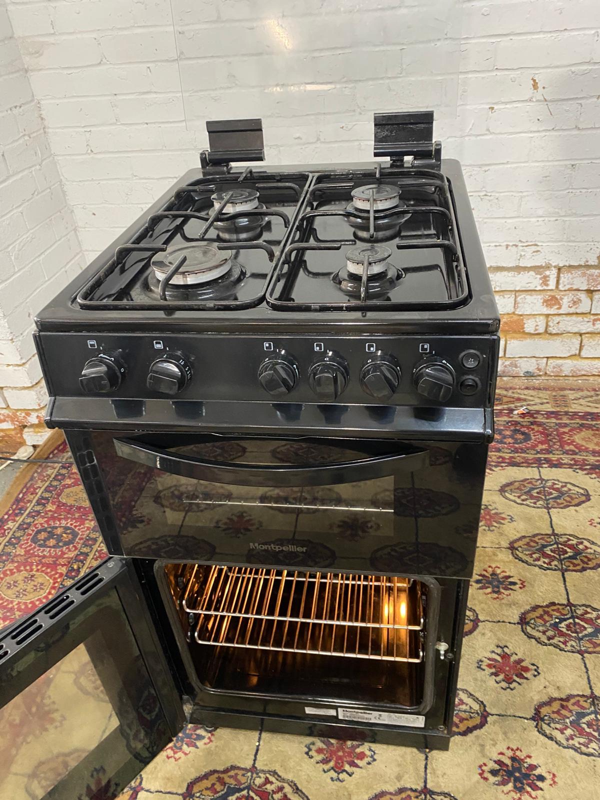 🚚Beautiful Black 50CM Gas Cooker Oven/Grill For Sale