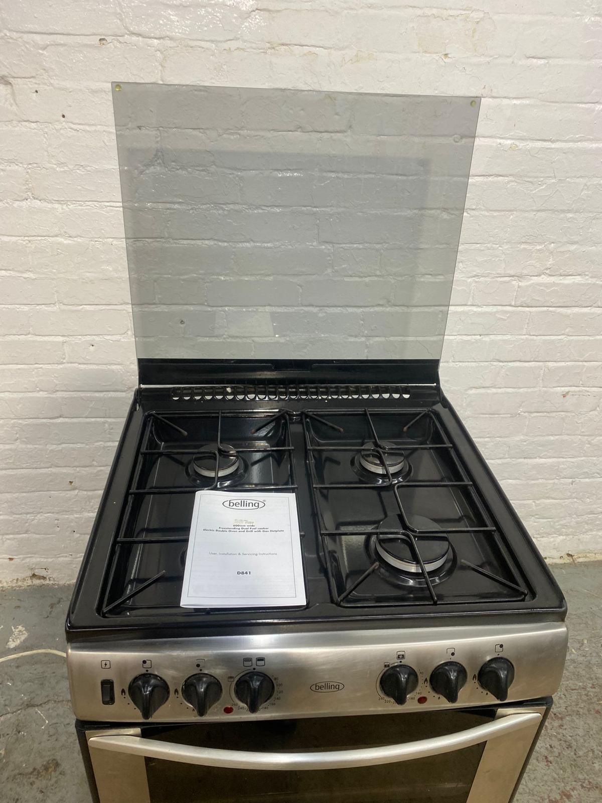 🚐🚐Belling 60CM Black Gas Cooker With Dual Oven/Grill For Sale