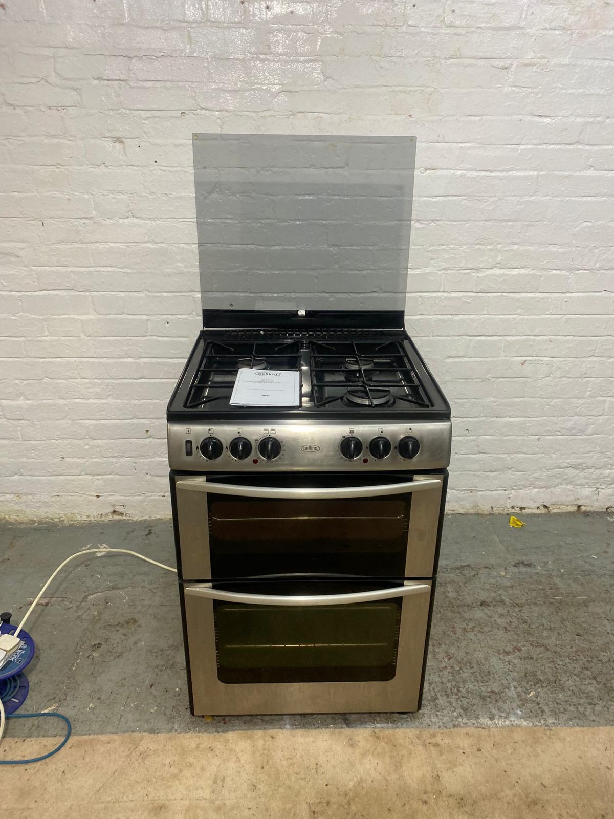 🚐🚐Belling 60CM Black Gas Cooker With Dual Oven/Grill For Sale