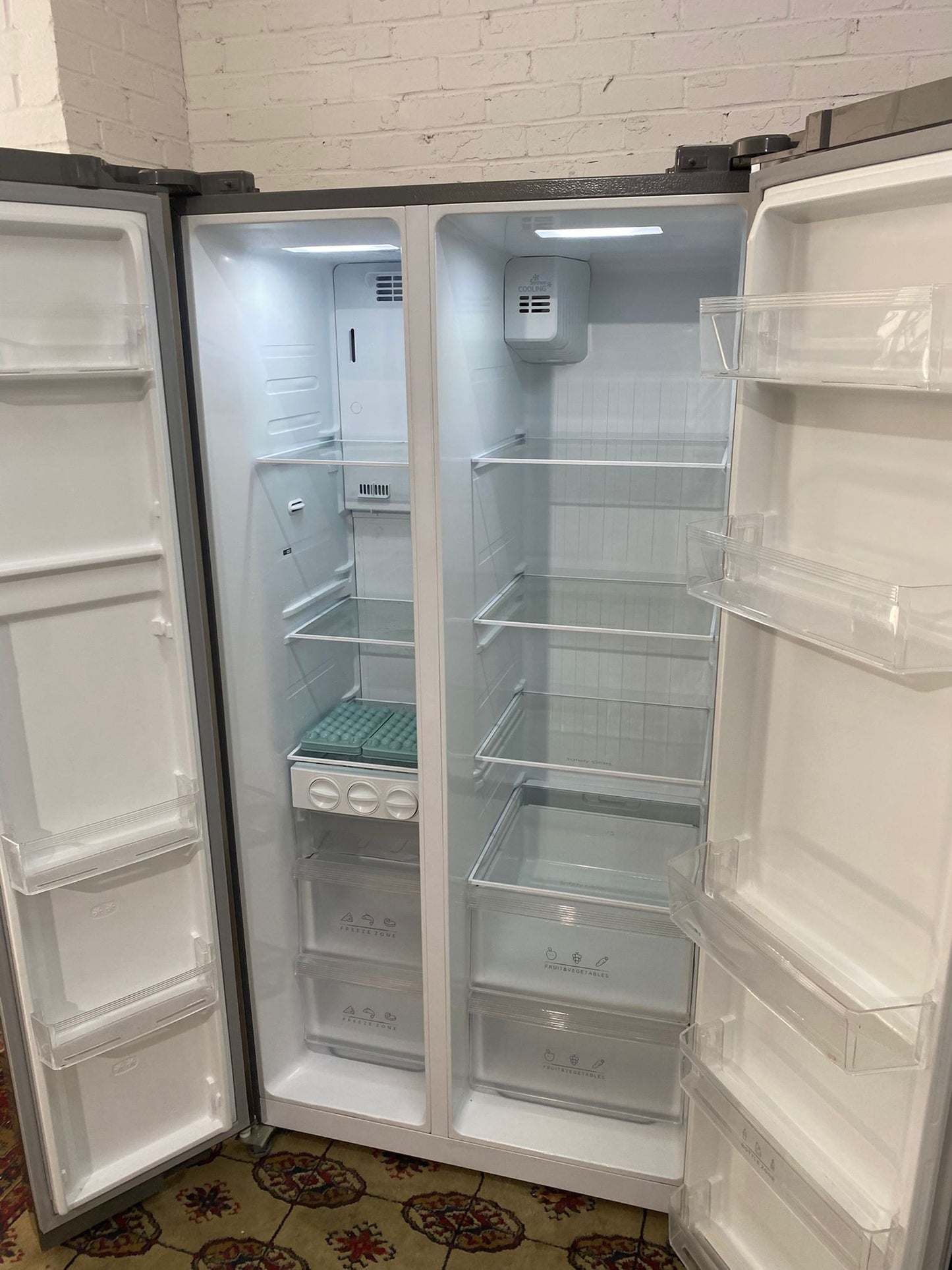🚚Beautiful Bush Stainless Steel American Double Door Non Plumb Fridge Freezer For Sale