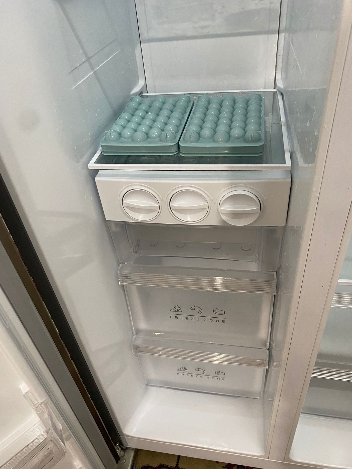 🚚Beautiful Bush Stainless Steel American Double Door Non Plumb Fridge Freezer For Sale