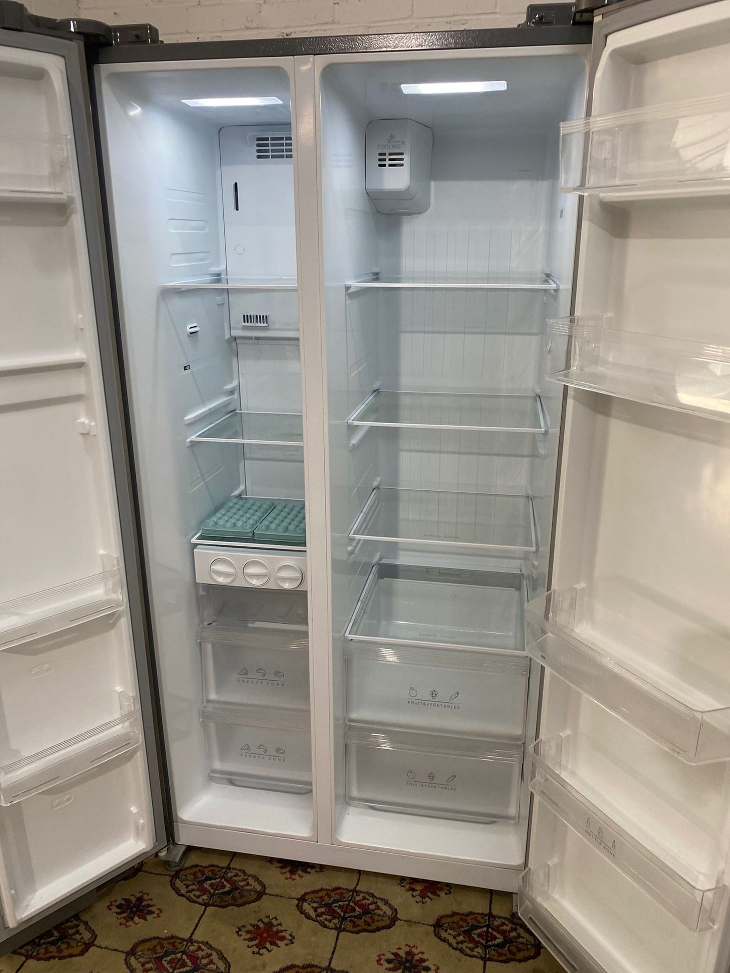 🚚Beautiful Bush Stainless Steel American Double Door Non Plumb Fridge Freezer For Sale