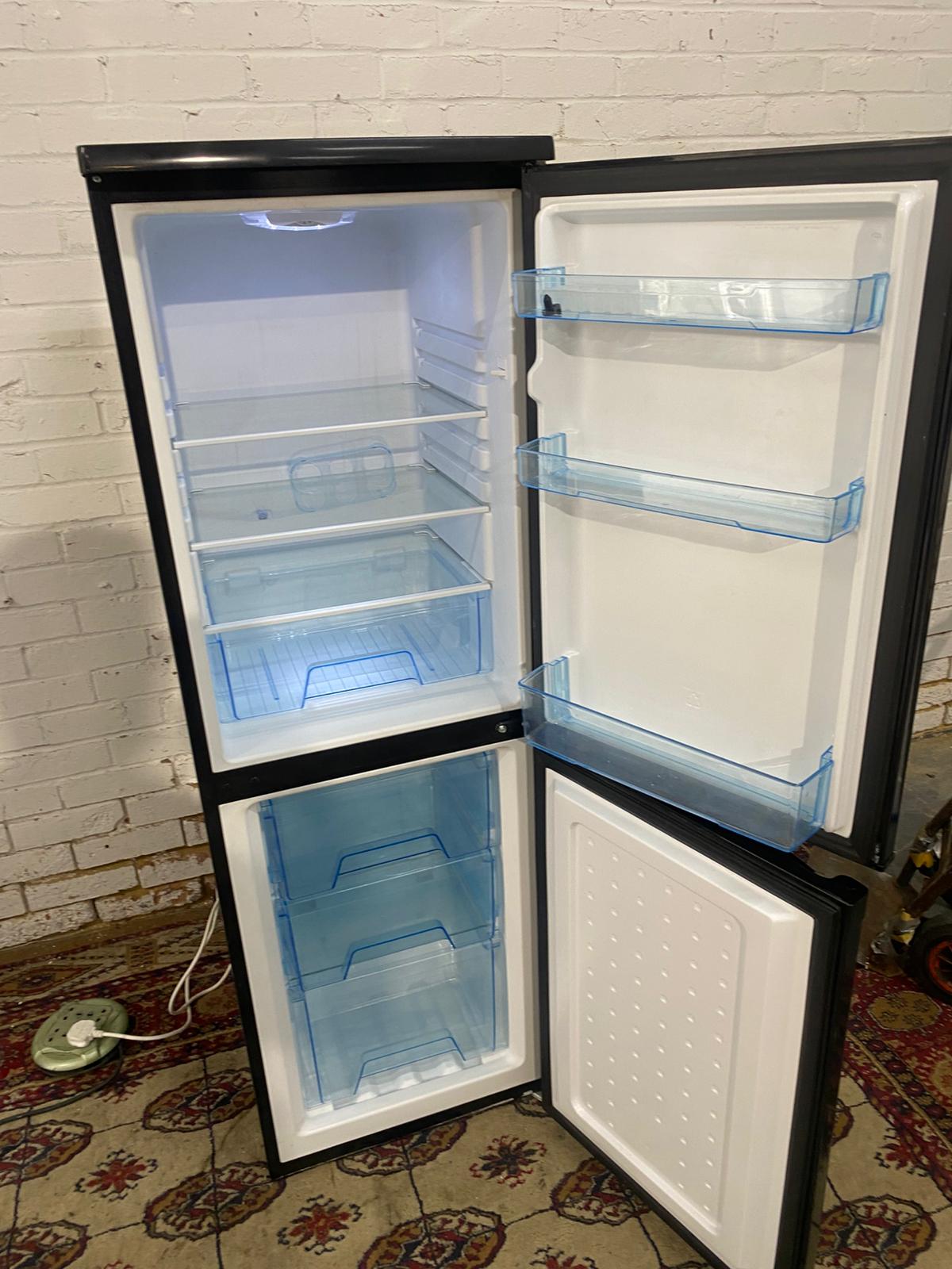 🚚FREE DELIVERY Beautiful Bush Black Fridge Freezer For Sale